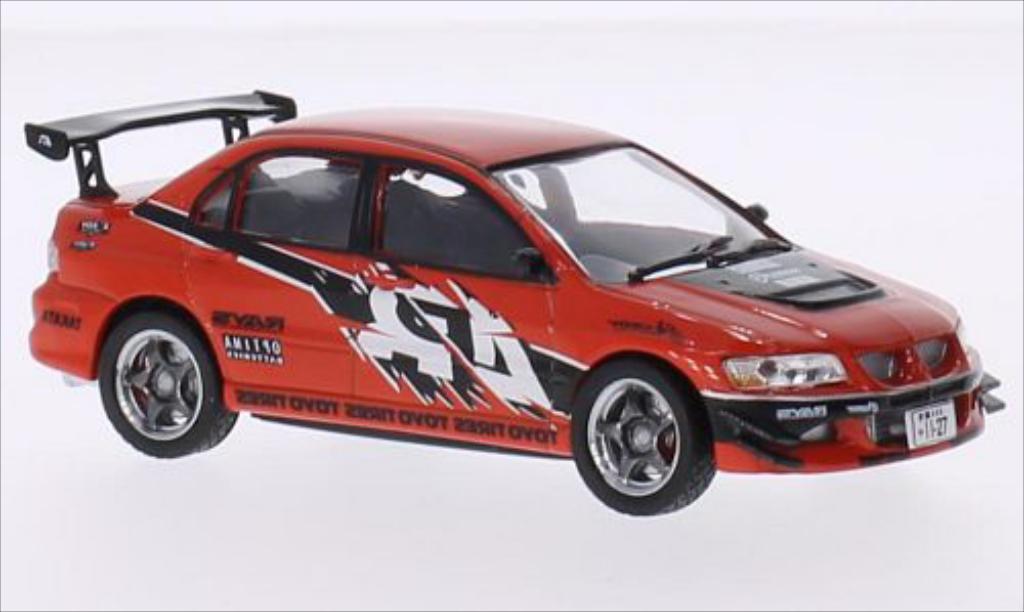 Mitsubishi Lancer 1/43 Greenlight Evolution IX rood/Dekor 2006 modelauto