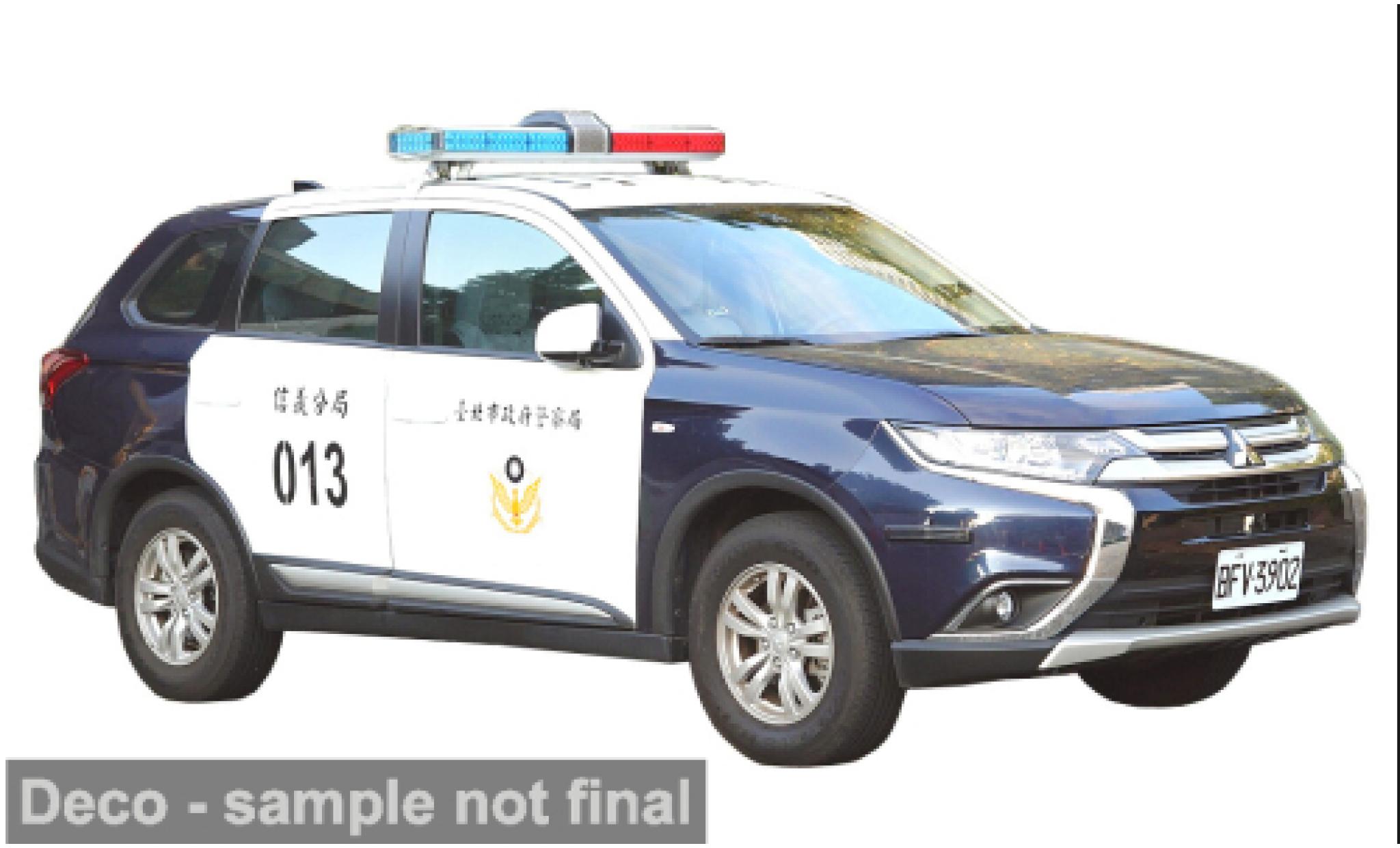 Mitsubishi Outlander 1/43 Vitesse 2019 Taipei City Politie Department 1:43 modelauto