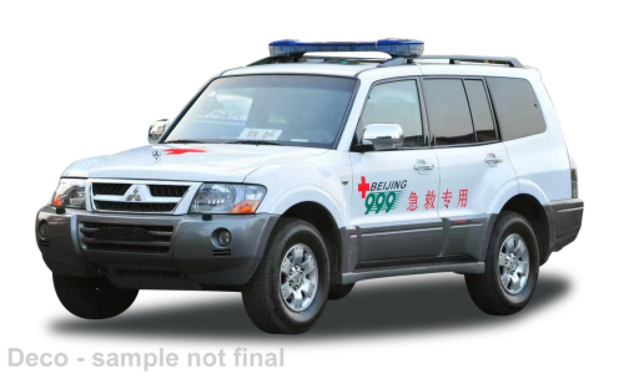 Mitsubishi Pajero 1/18 Sun Star V73 Beijing Red Cross Rescue Service Center 1:18 modelauto