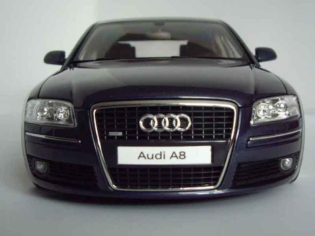 Audi A8 4.2 TDI 1/18 Norev 4.2 TDI blauw fonce jantes bords larges modelauto