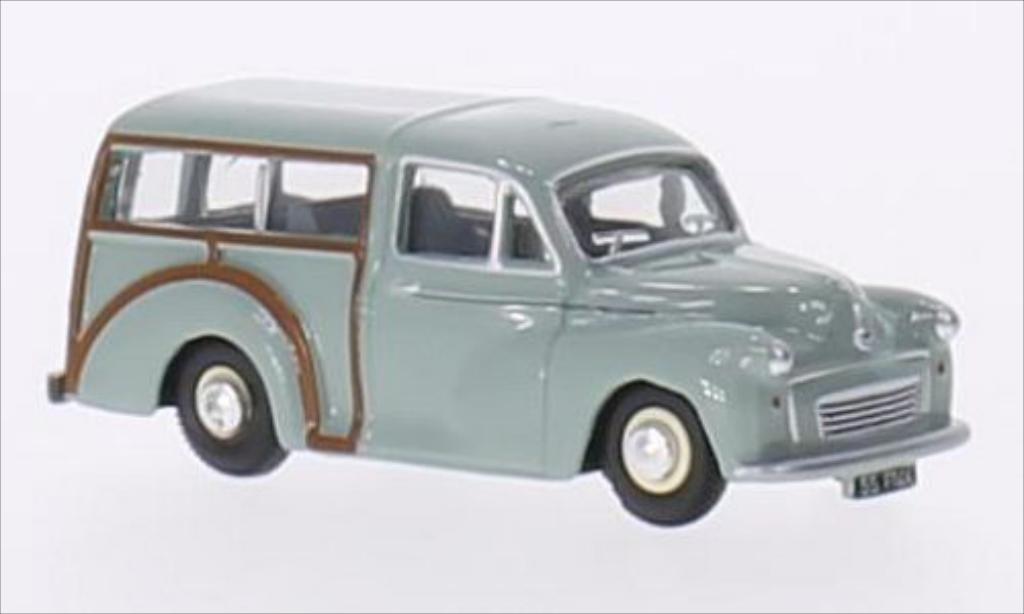 Morris Minor 1/76 Oxford Traveller grijs/bruin RHD modelauto