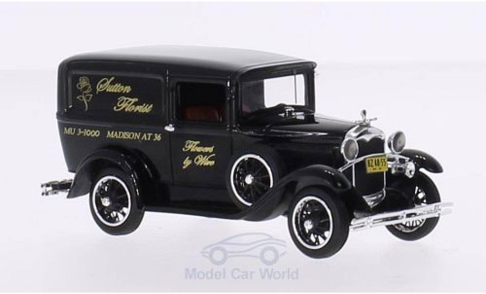 Ford Model A 1/43 Motorhead Livery zwart Sutton Florist 1931 modelauto