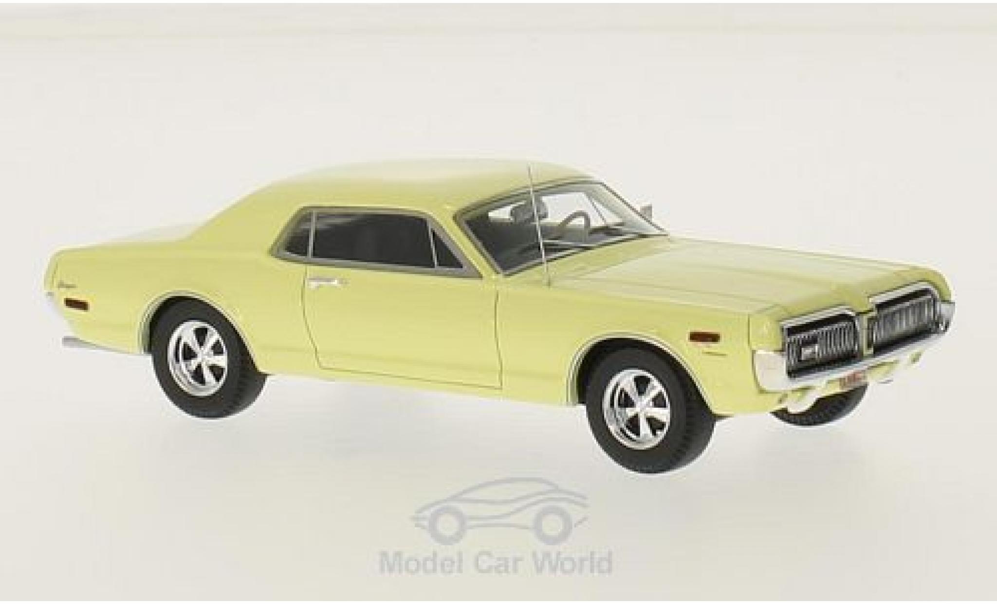 Mercury Cougar 1/43 Motorhead geel 1968 modelauto