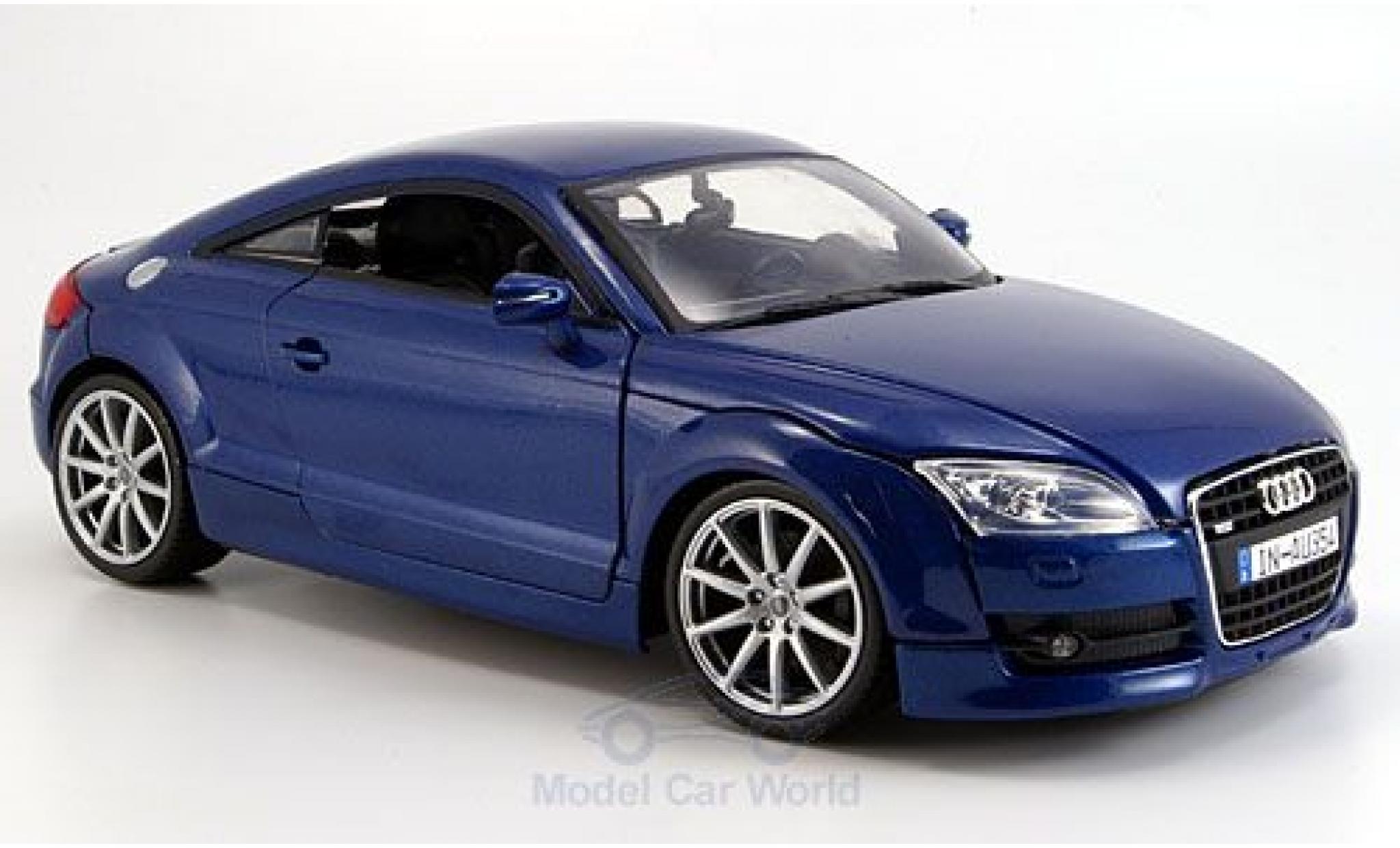 Audi TT 1/18 Motormax Coupe blauw 2007 modelauto