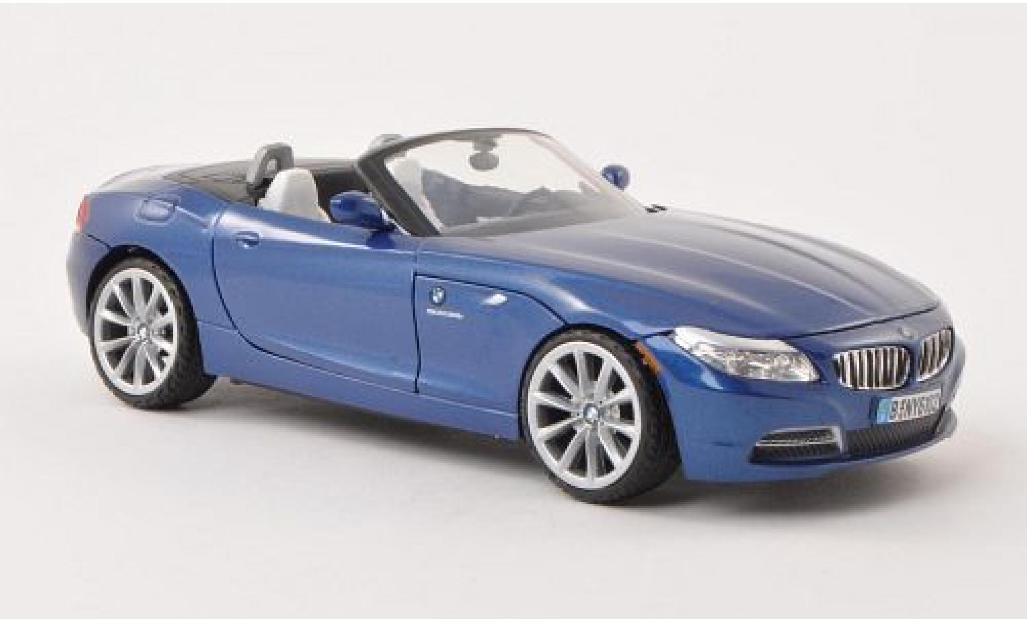 Bmw Z4 1/24 Motormax (E89) metallic blauw 2010 modelauto