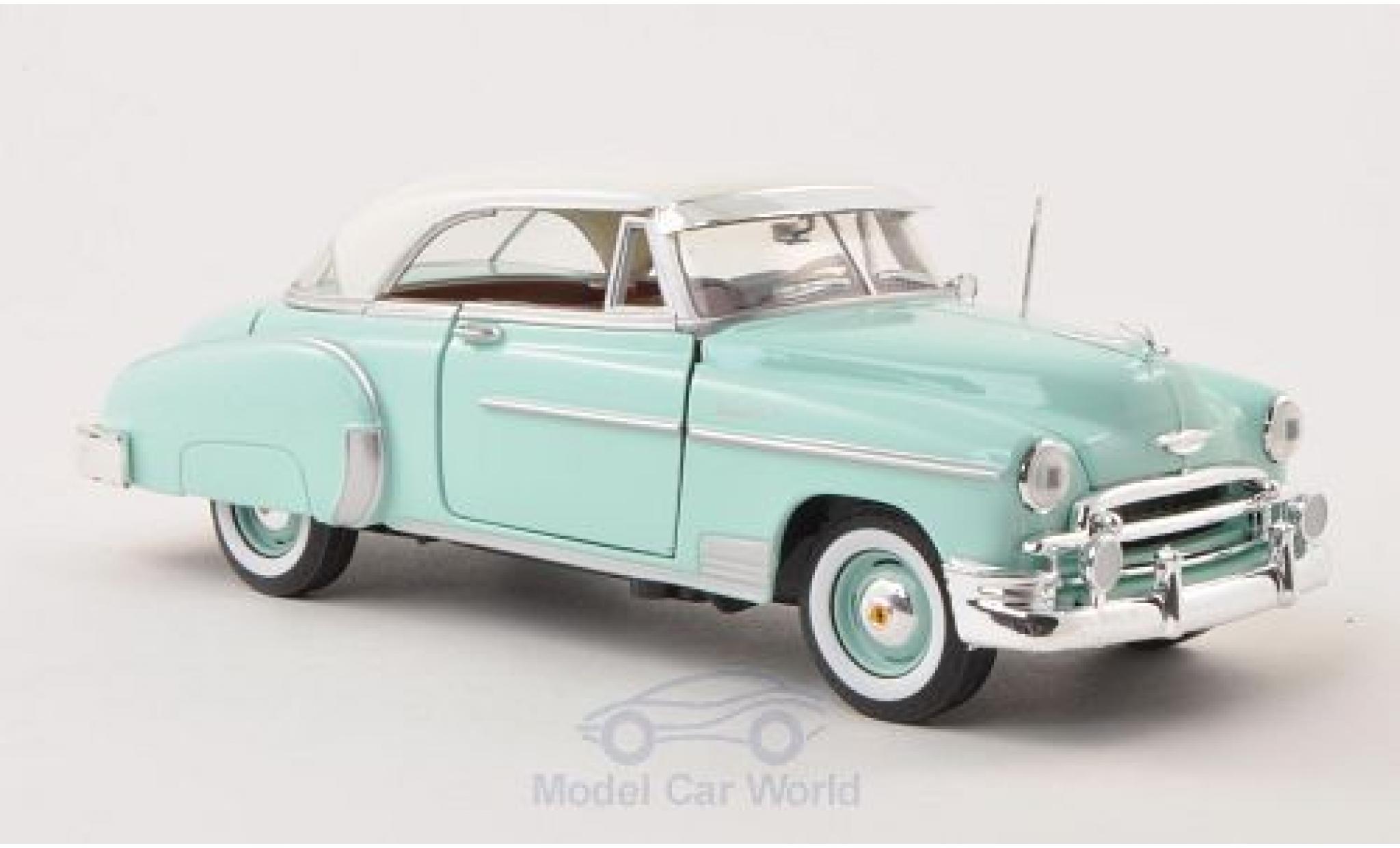 Chevrolet Bel Air 1/24 Motormax Hardtop t&uuml;rkis/wit 1950 modelauto