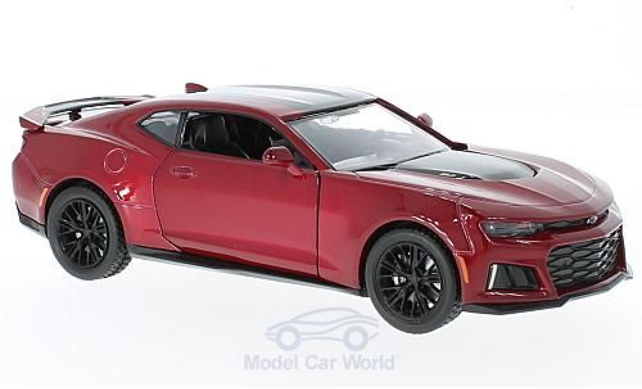 Chevrolet Camaro ZL1 1/24 Motormax ZL1 metallic rood 2017 modelauto