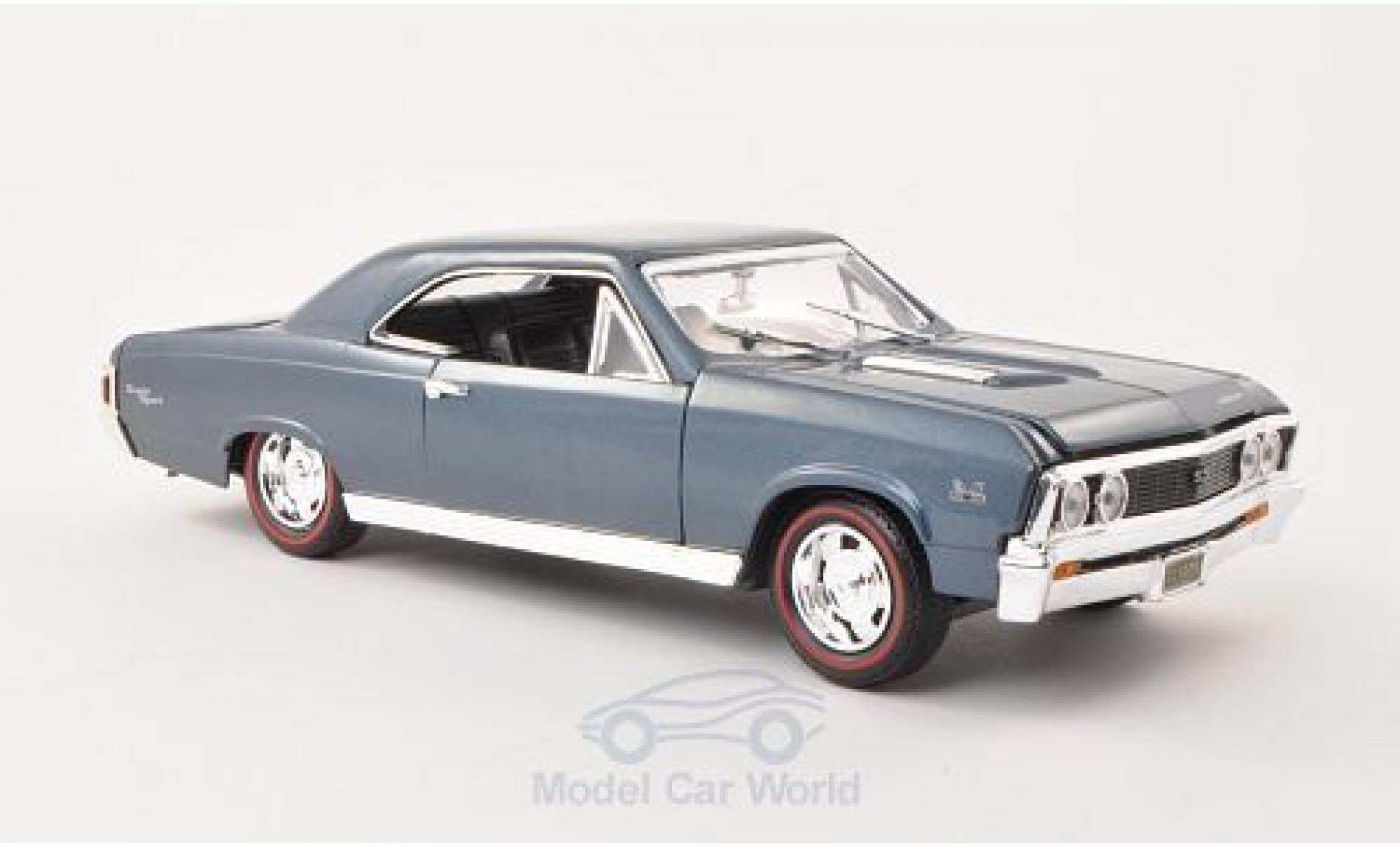 Chevrolet Chevelle 1967 1/18 Motormax SS 396 metallic blauw 1967 modelauto