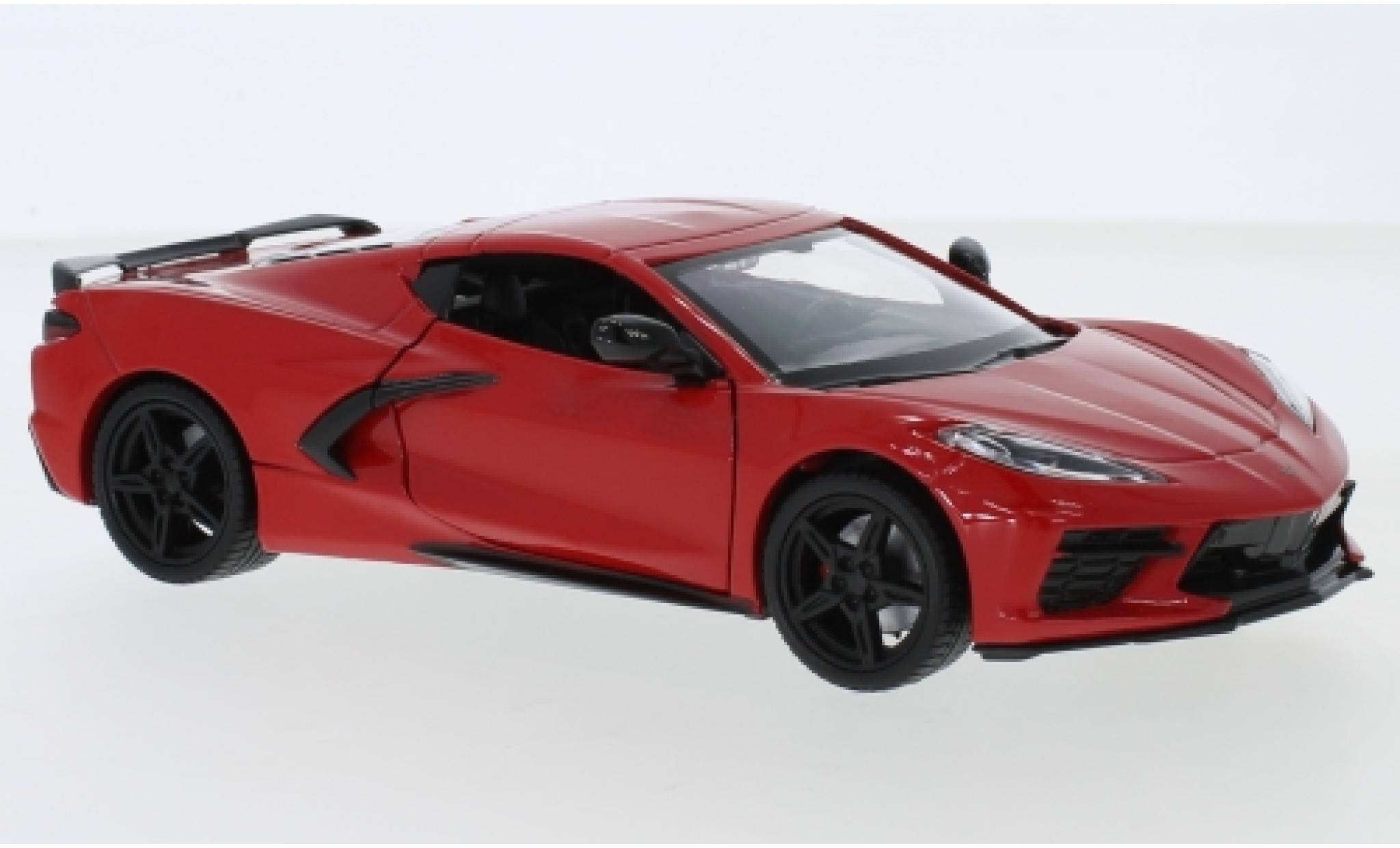Chevrolet Corvette 1/24 Motormax C8 Stingray rood 2020 1:24 modelauto