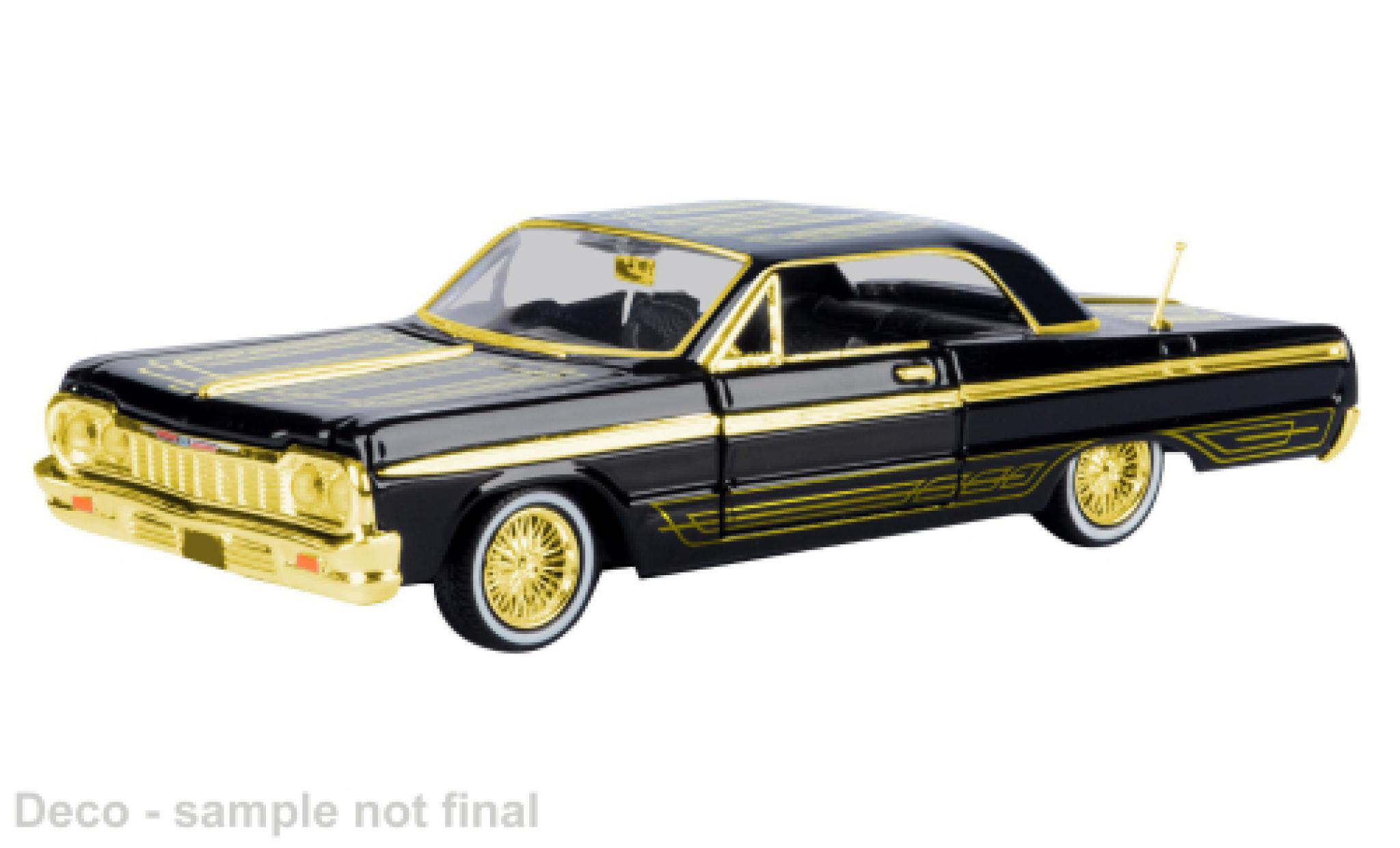 Chevrolet Impala 1/24 Motormax zwart/gold 1964 1:24 modelauto