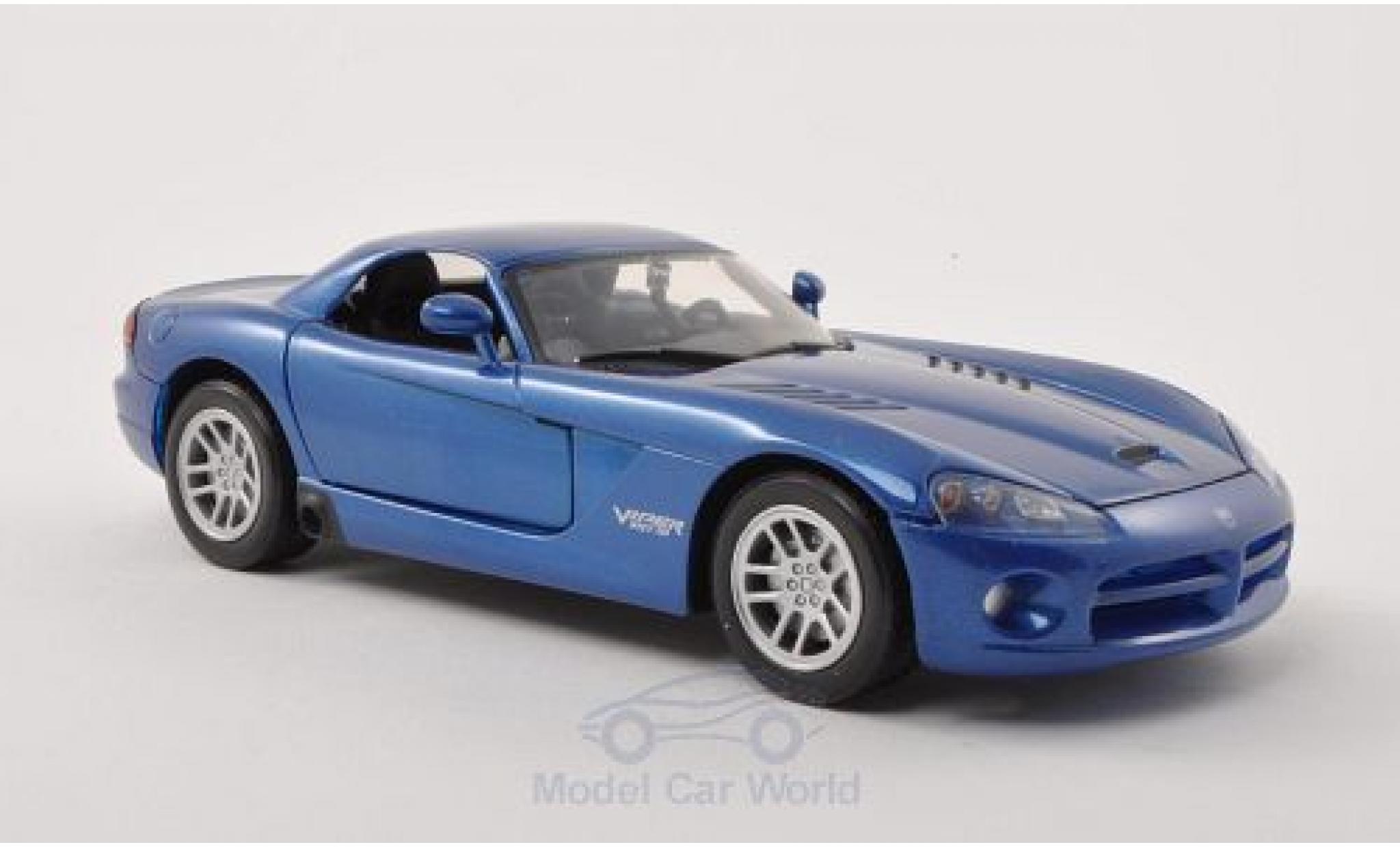 Dodge Viper 1/24 Motormax SRT-10 Hard Top metallic blauw 2003 ohne Vitrine modelauto