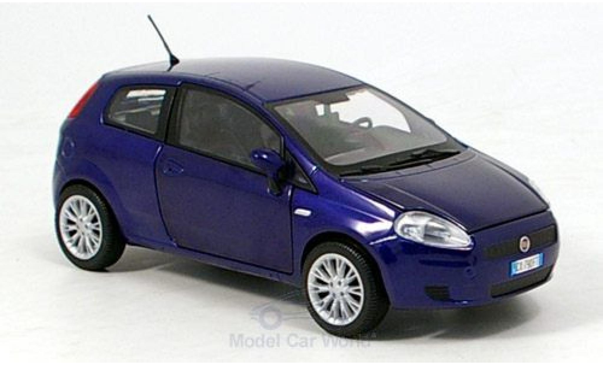 Fiat Grande Punto 1/24 Motormax metallic blauw 2007 modelauto