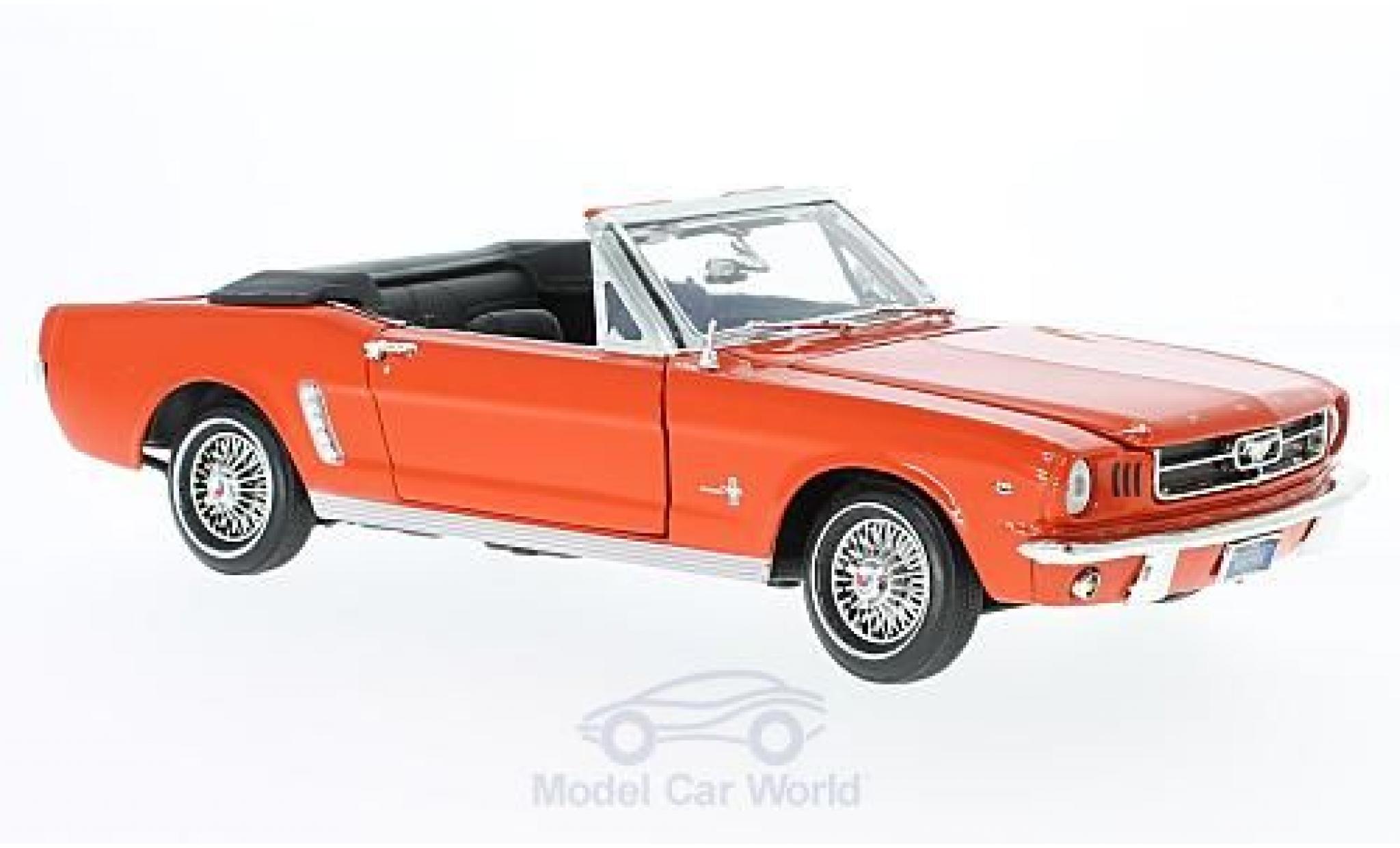 Ford Mustang 1/18 Motormax Cabriolet oranje 1964 modelauto