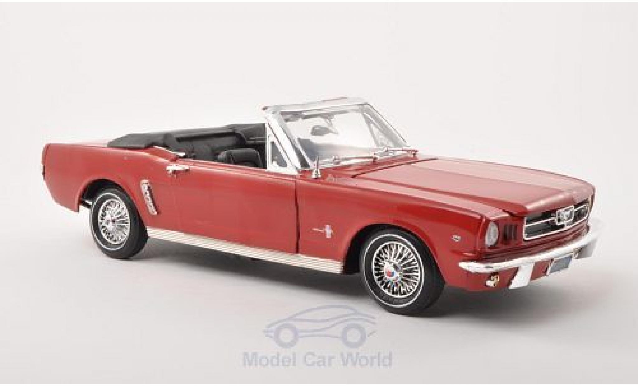 Ford Mustang 1/18 Motormax Cabriolet rood 1964 modelauto