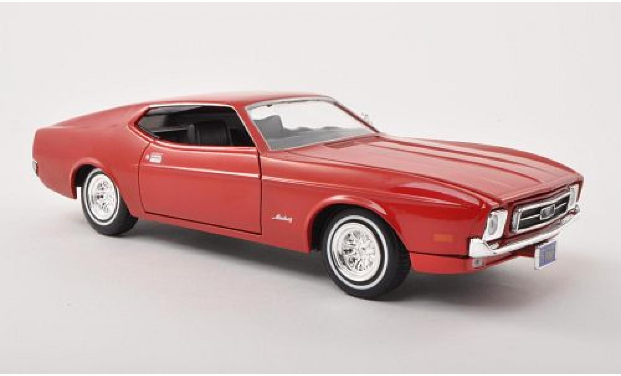 Ford Mustang 1/24 Motormax Sportsroof rood 1971 sans Vitrine modelauto