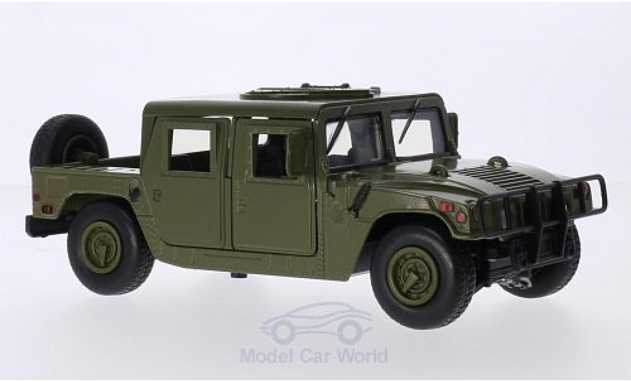 Hummer Humvee 1/24 Motormax matt-oliv Cargo / Troop Carrier modelauto