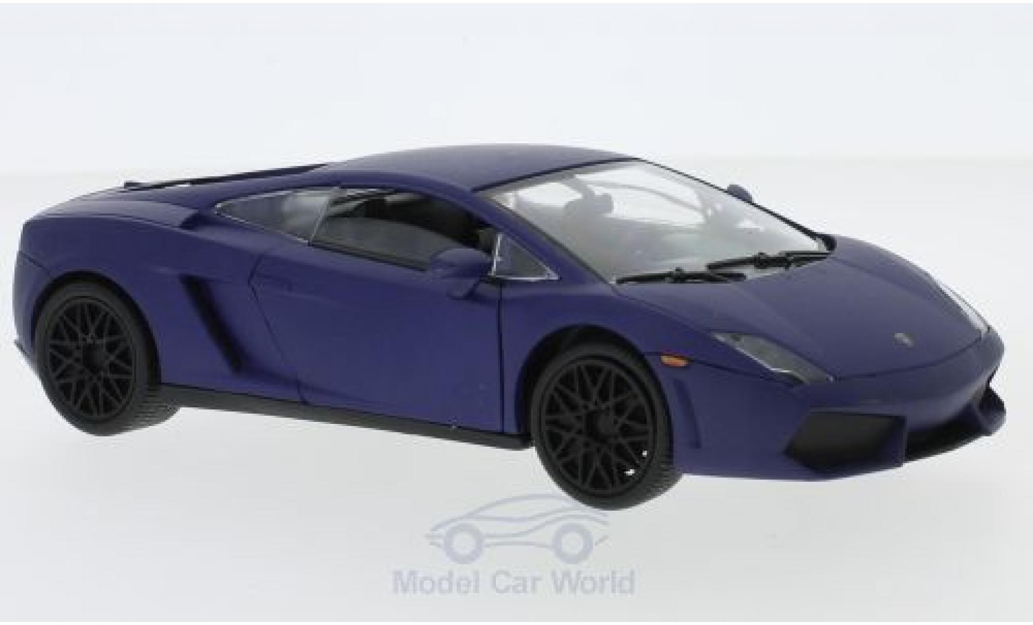 Lamborghini Gallardo 1/24 Motormax LP 560-4 matt-blauw 2008 modelauto