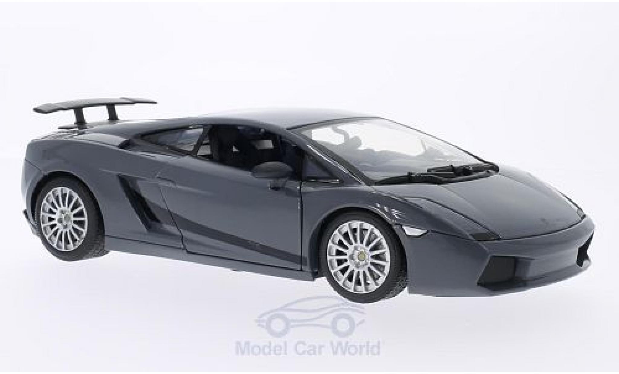 Lamborghini Gallardo Superleggera 1/18 Motormax Superleggera metallic zwart modelauto