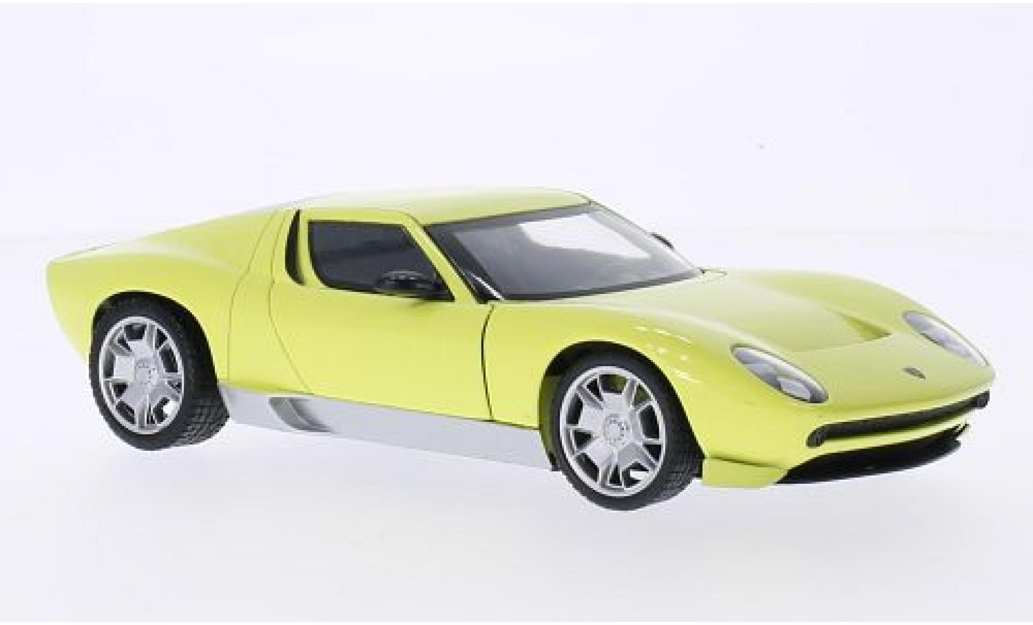 Lamborghini Miura 1/24 Motormax Concept geel modelauto