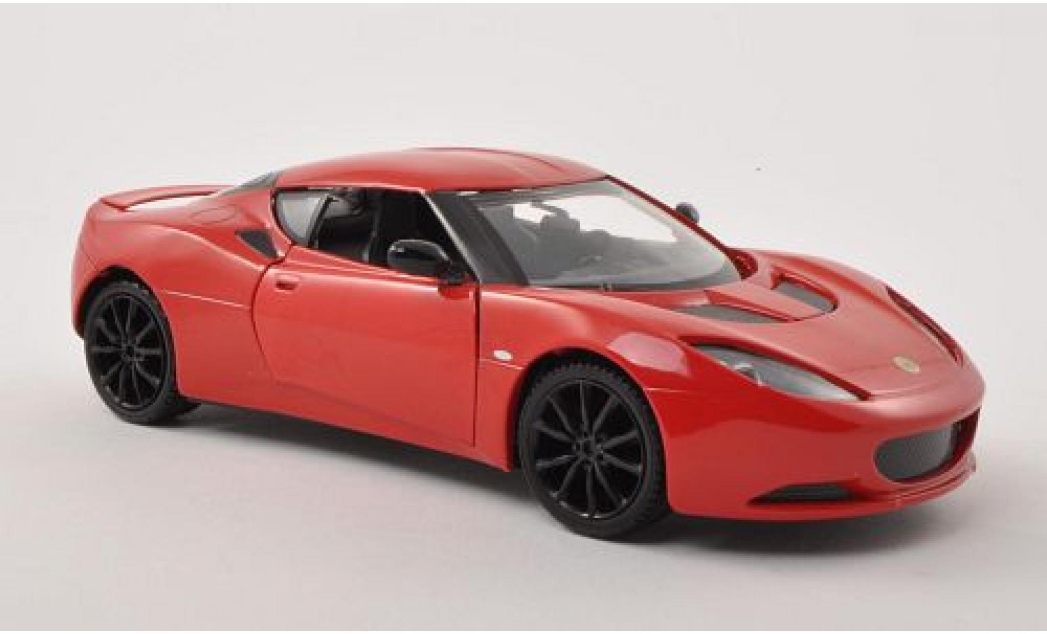 Lotus Evora 1/24 Motormax S rood sans Vitrine modelauto