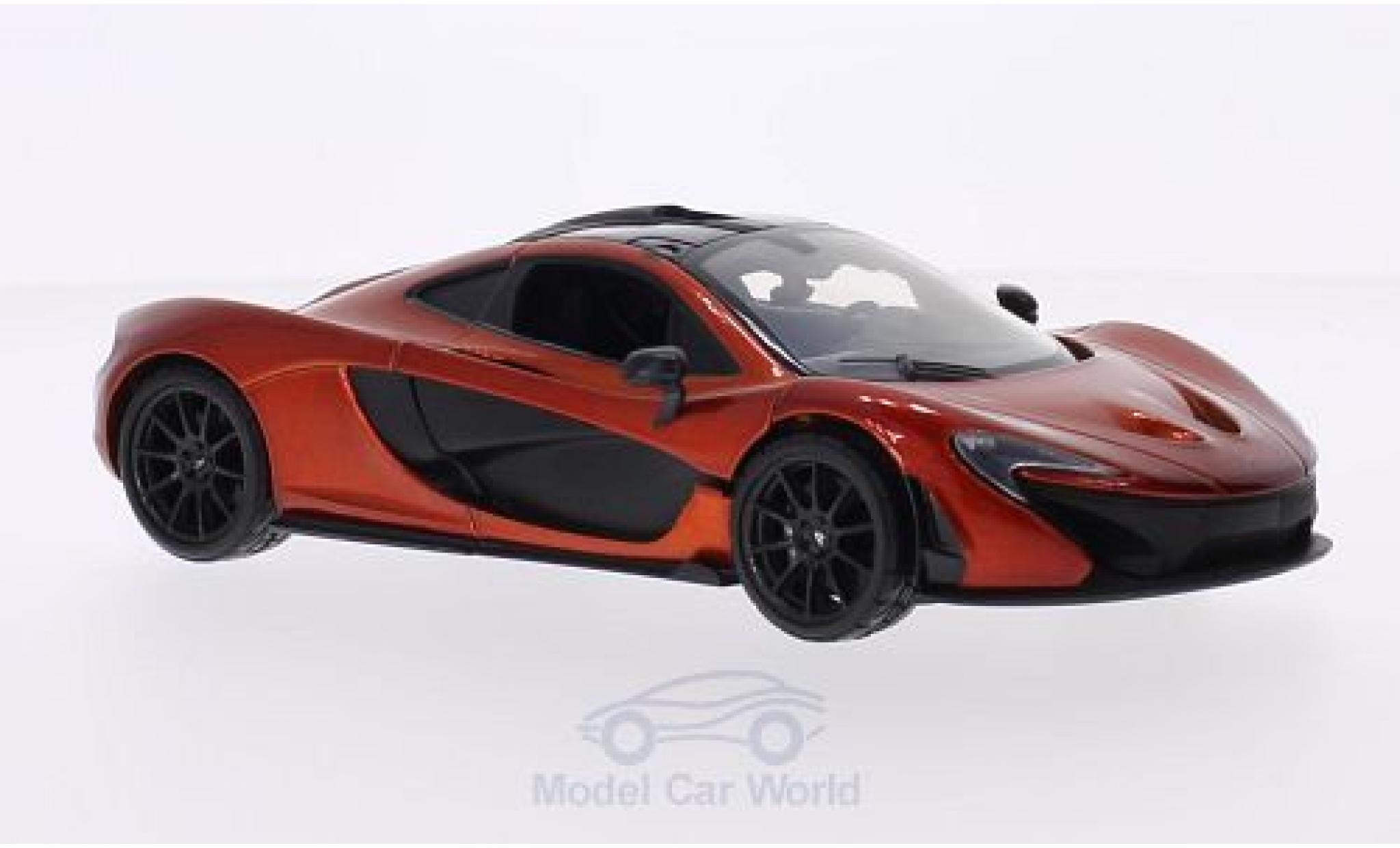 McLaren P1 1/24 Motormax metallic oranje/carbon modelauto