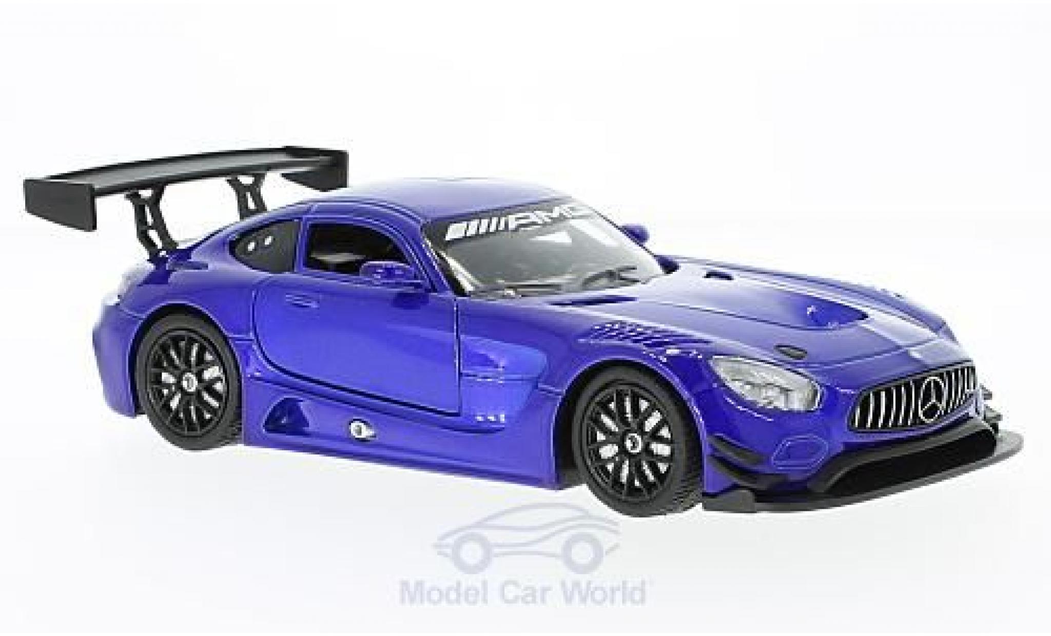 Mercedes AMG GT 1/24 Motormax 3 blauw modelauto