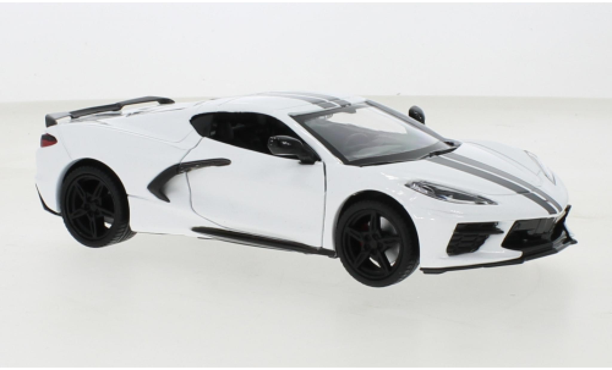 Chevrolet Corvette 1/24 Motormax C8 Stingray wit 2020 modelauto