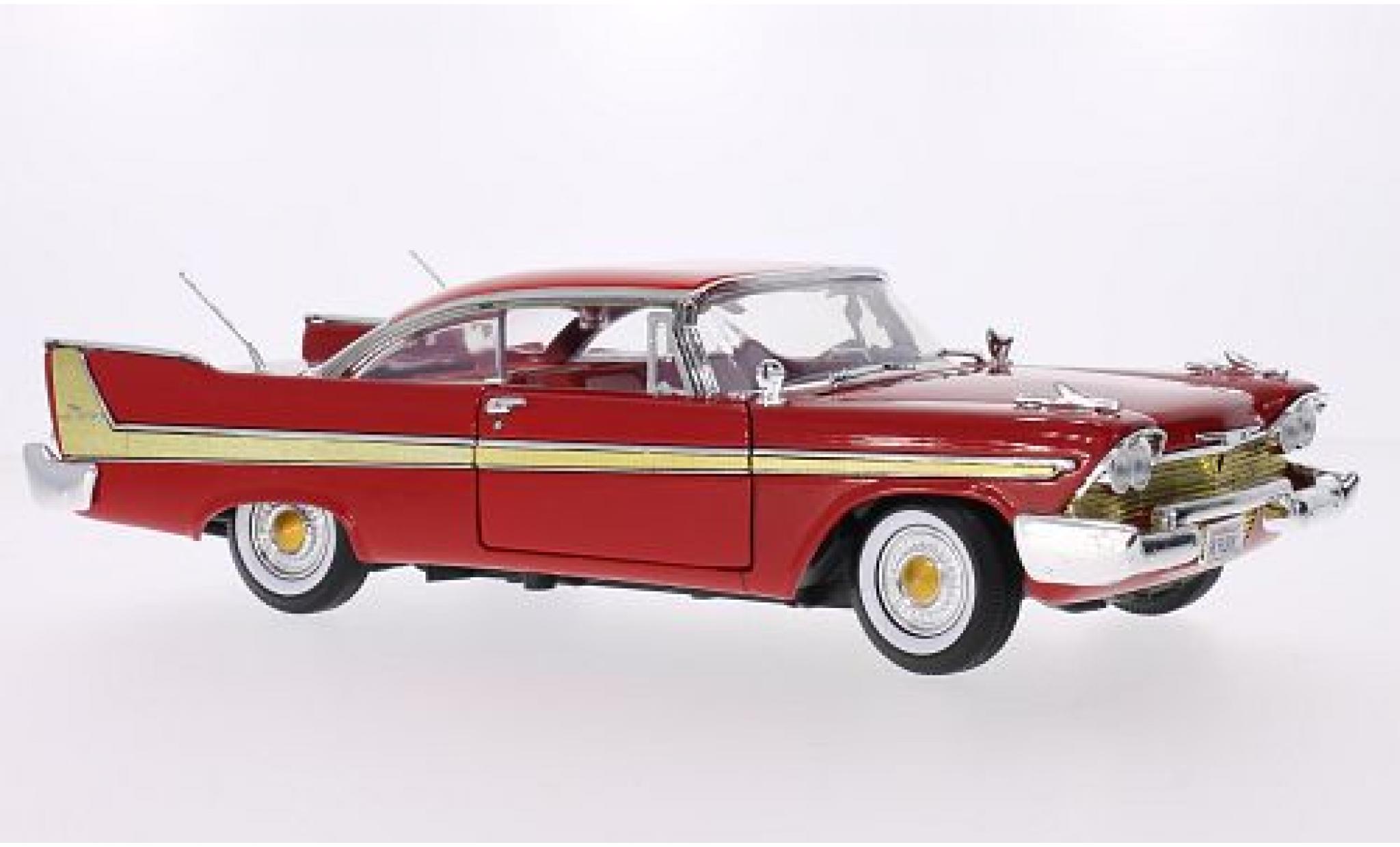 Plymouth Fury 1/18 Motormax rood 1958 modelauto