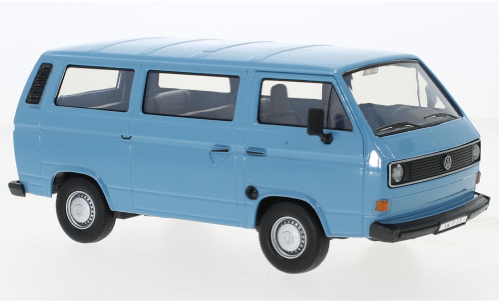 Volkswagen T3 1/24 Motormax Bus blauw modelauto