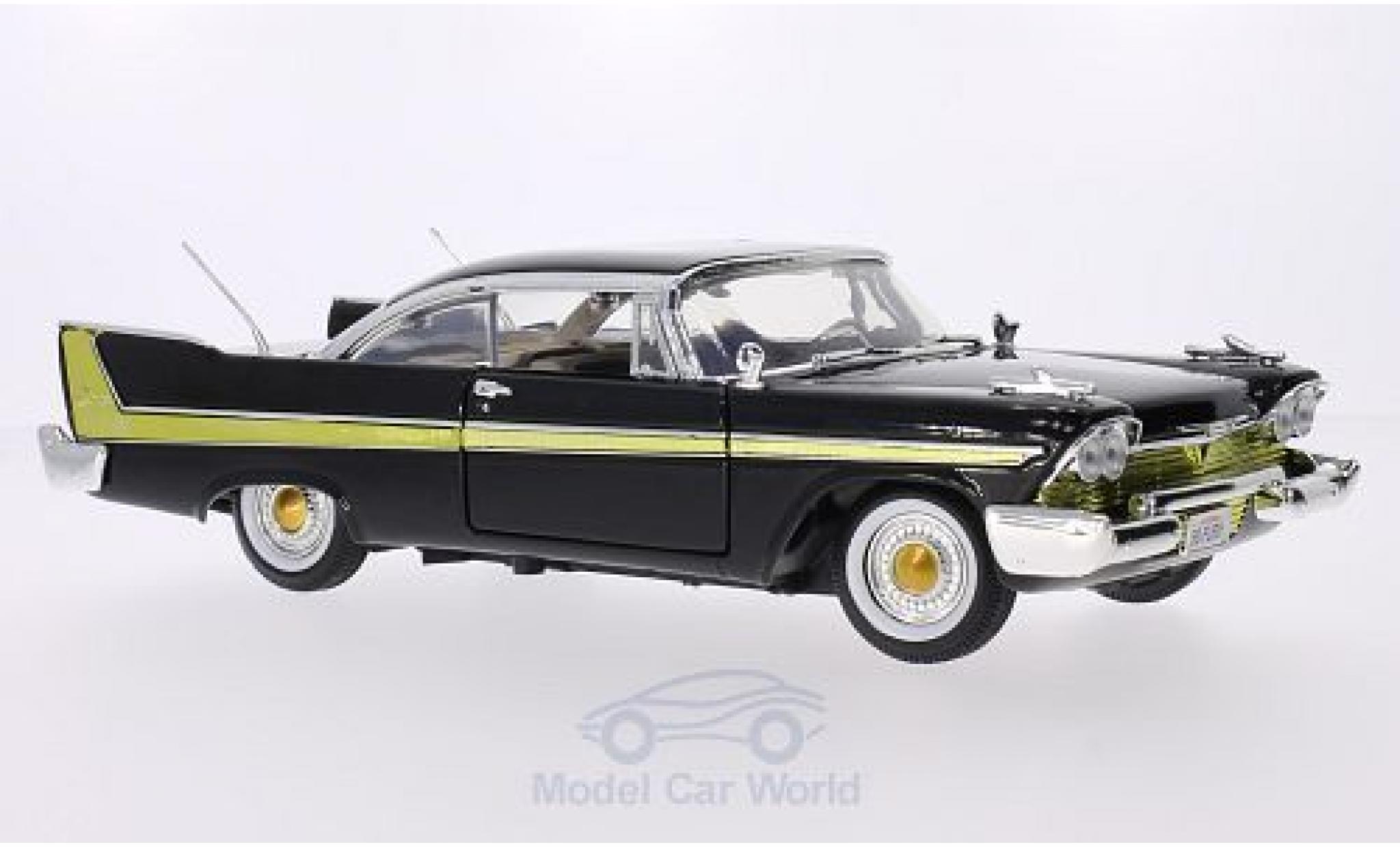 Plymouth Fury 1/18 Motormax zwart 1958 modelauto