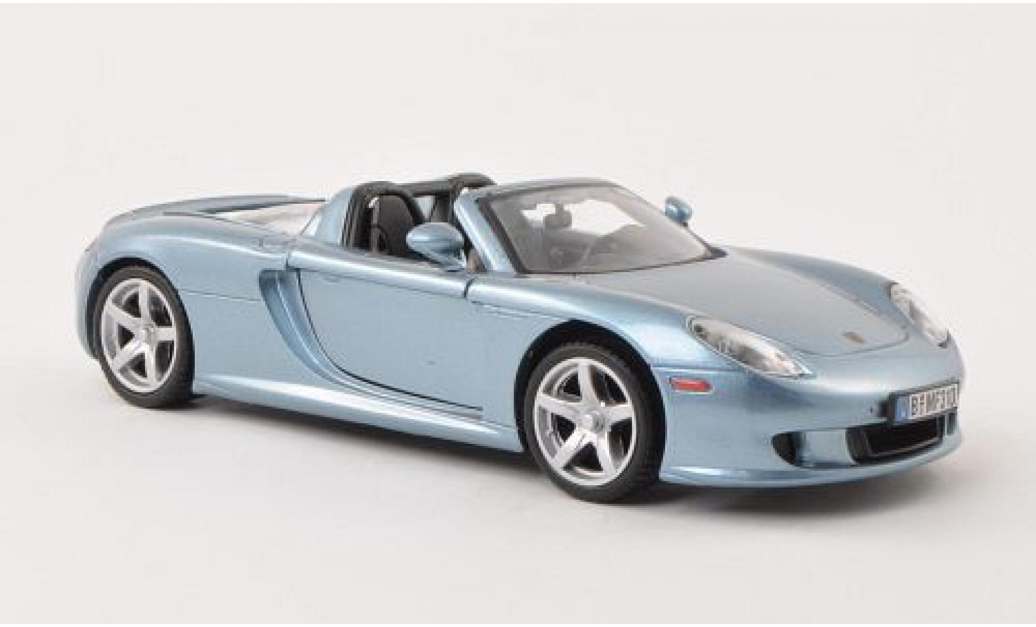 Porsche Carrera GT 1/24 Motormax metallic blauw modelauto