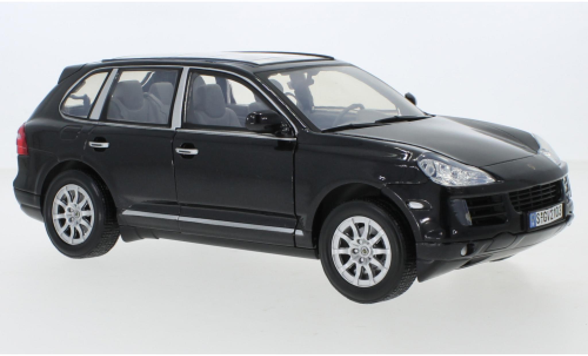 Porsche Cayenne 1/18 Motormax (9PA) metallic zwart 2008 modelauto