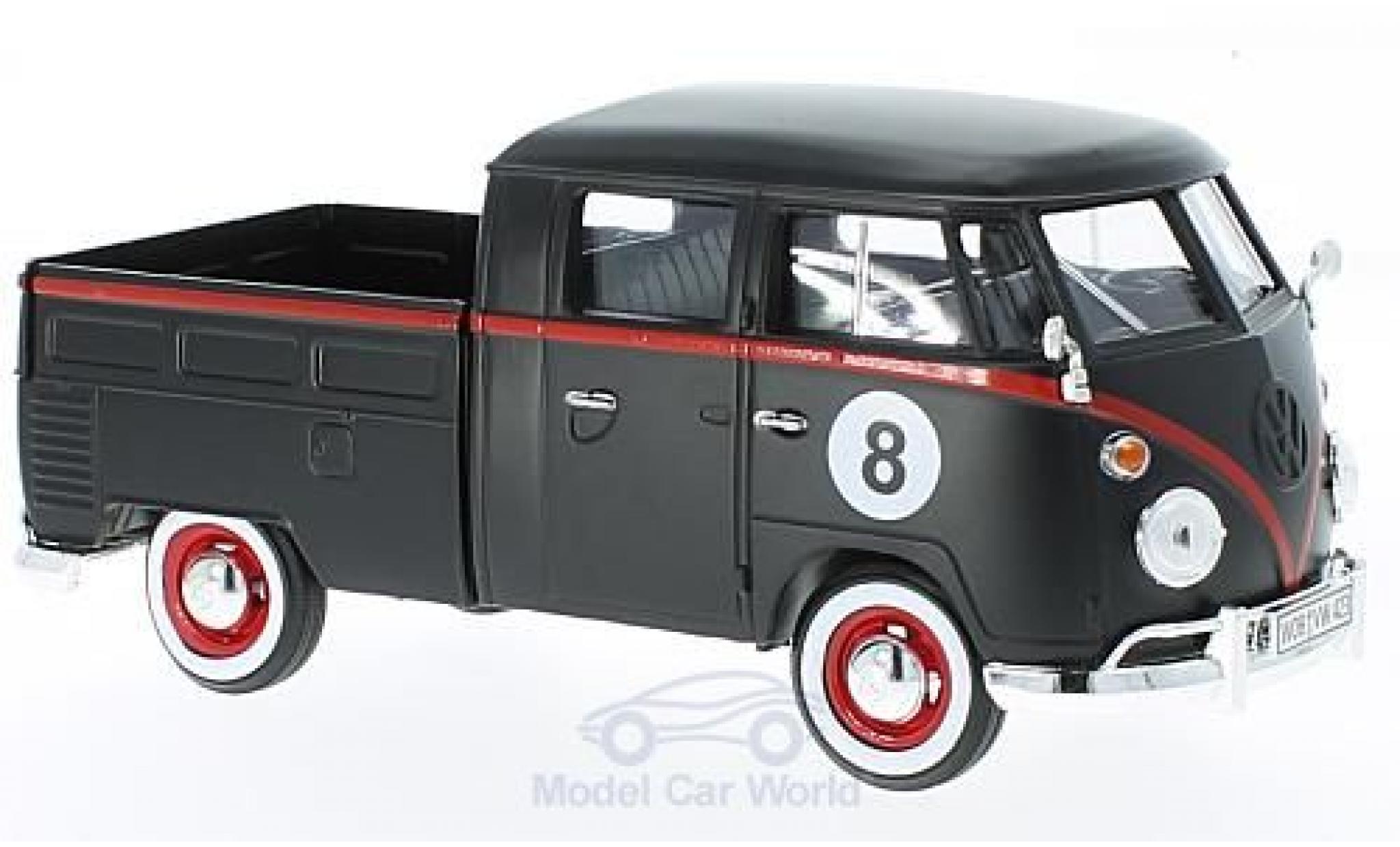 Volkswagen T1 1/24 Motormax zwart Hot Rod modelauto