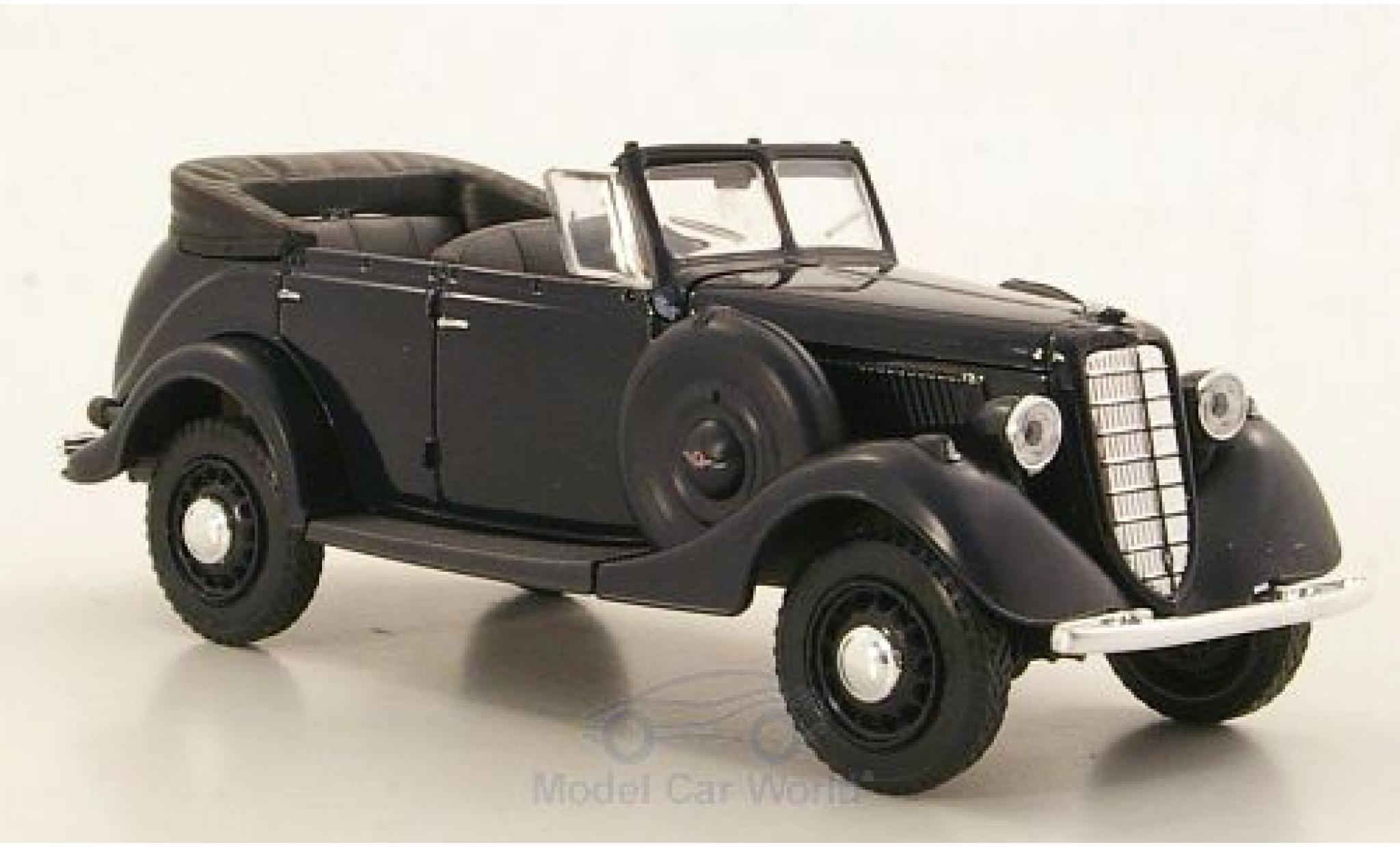Gaz 61-40 1/43 Nash Avtoprom GAZ zwart ge&ouml;ffnetes Verdeck modelauto