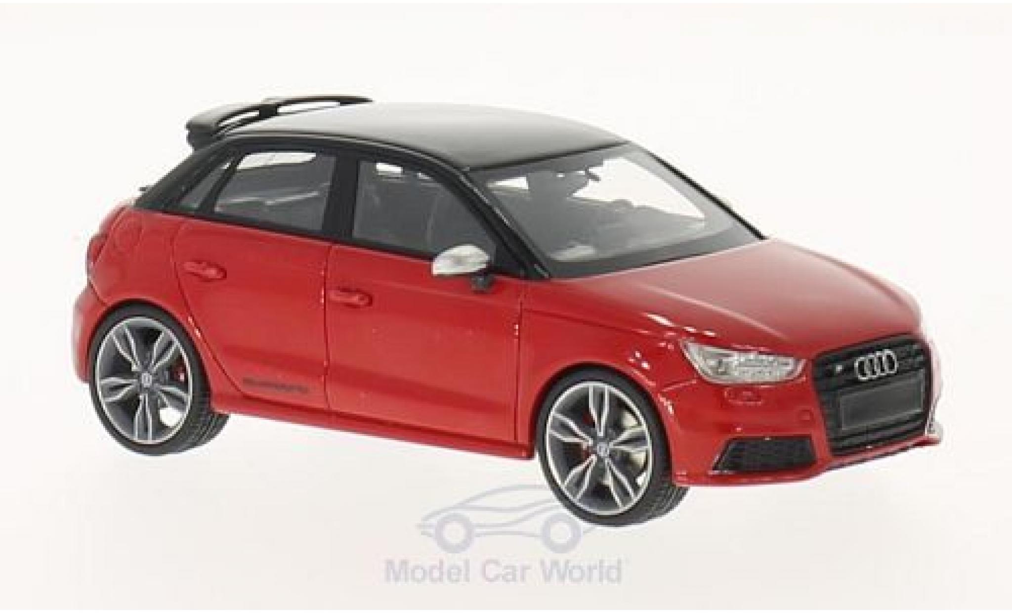Audi S1 1/43 Neo Sportback rood/zwart 2014 modelauto