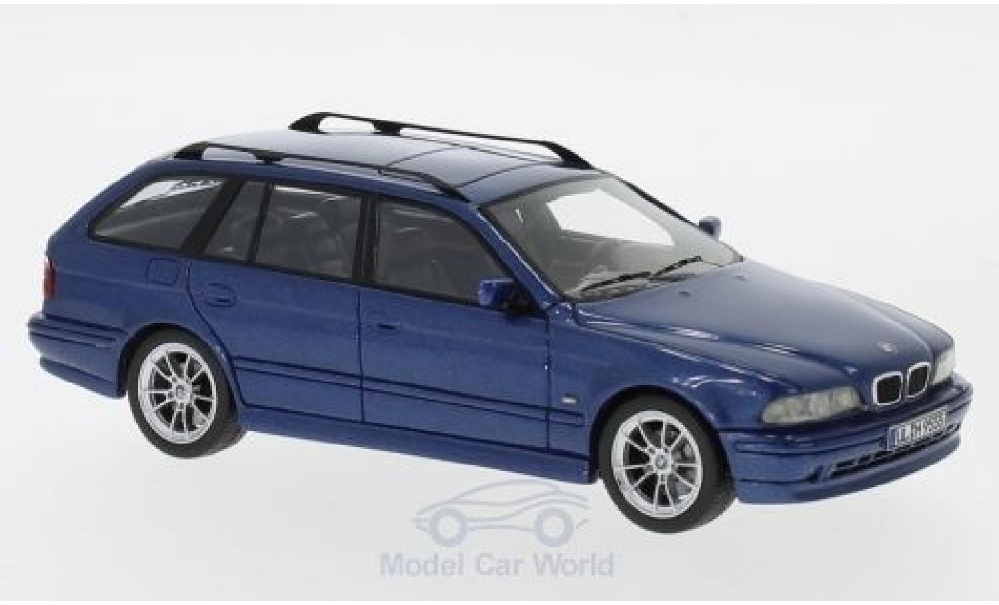 Bmw 520 1/43 Neo Touring (E39) metallic blauw 2002 modelauto