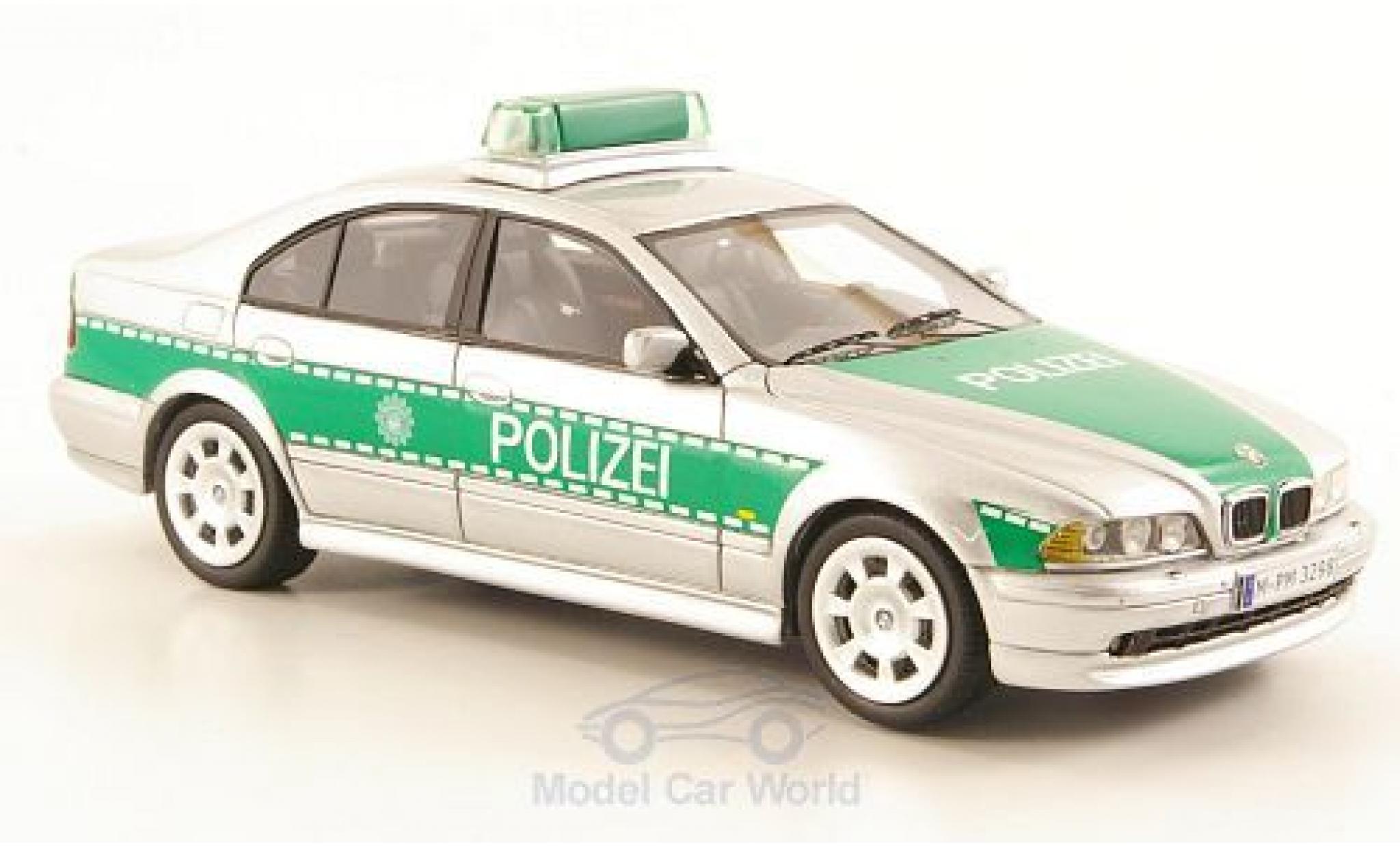 Bmw 530 1/43 Neo i (E39) grijs/groen 2002 Politie modelauto