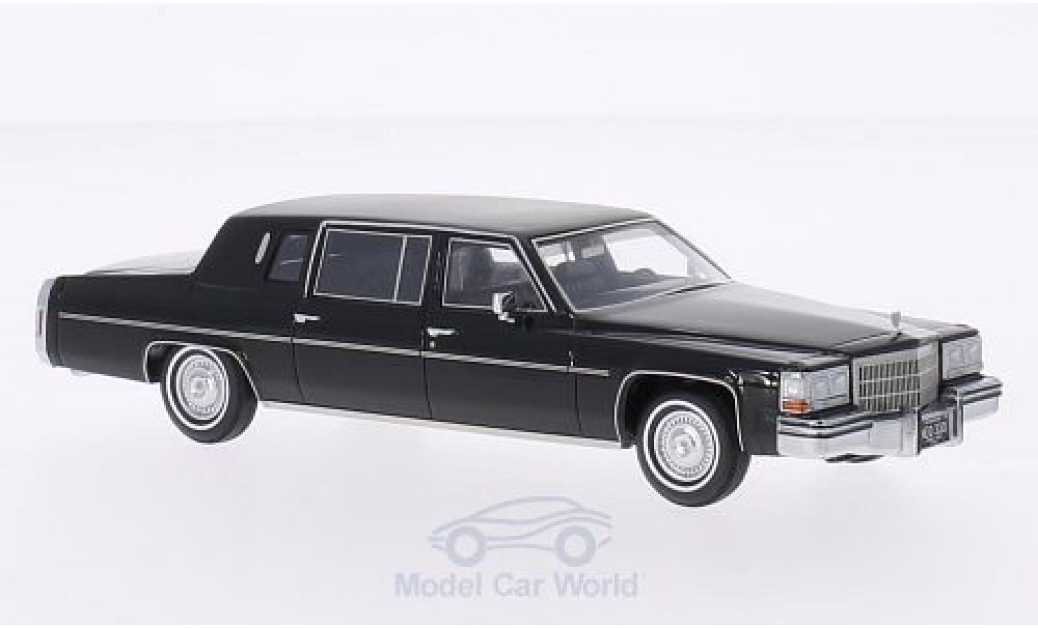 Cadillac Fleetwood 1/43 Neo Formal Sedan zwart/matt-zwart 1980 modelauto