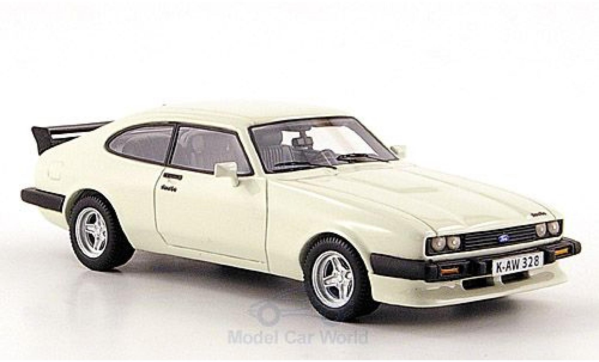 Ford Capri 1/43 Neo MK III Turbo wit 1981 modelauto
