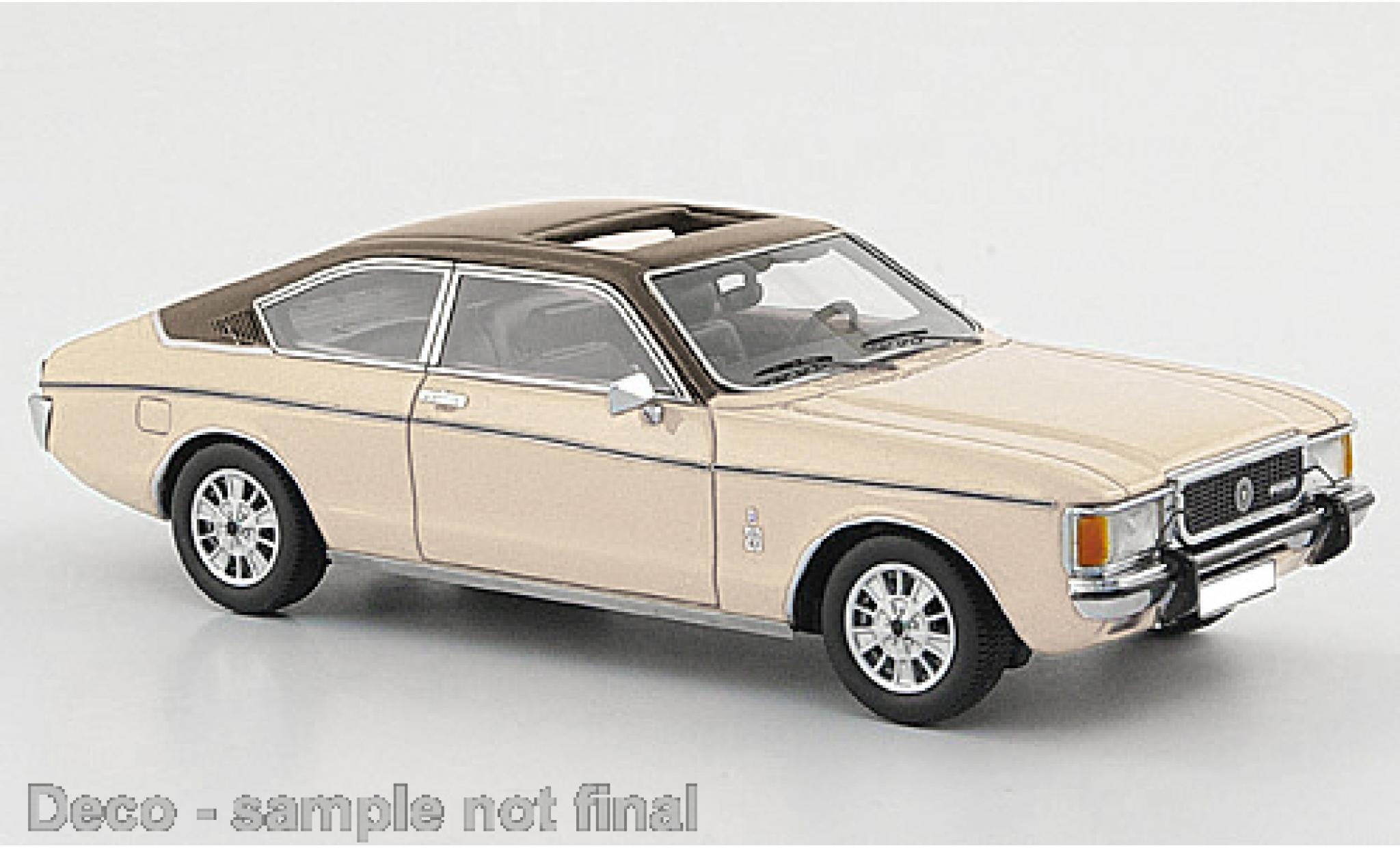 Ford Granada 1/43 Neo MkI Coupe beige/bruin 1972 modelauto