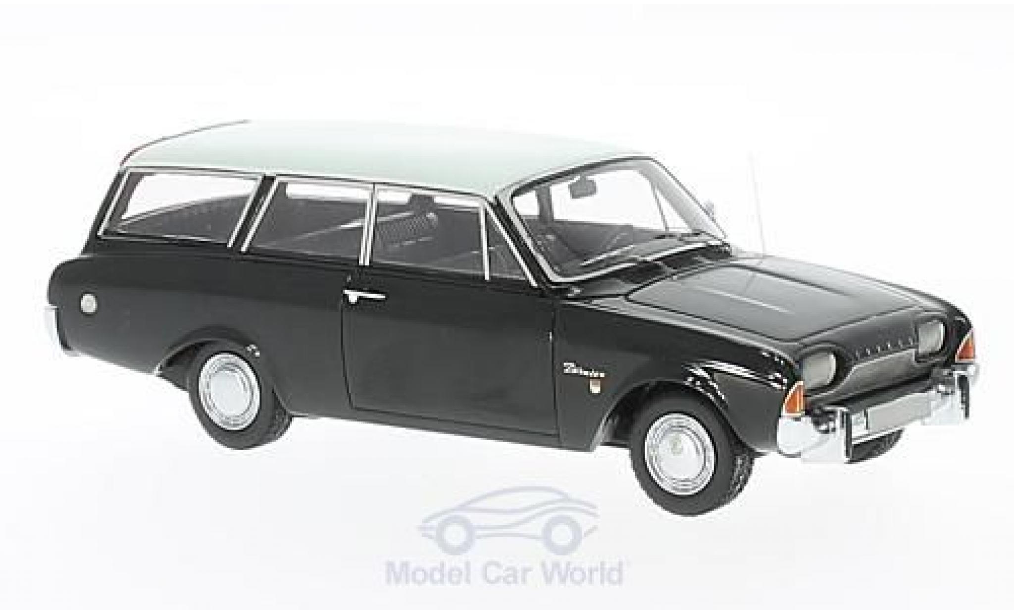 Ford Taunus 1960 1/43 Neo 17m P3 Turnier zwart/beige 1960 modelauto