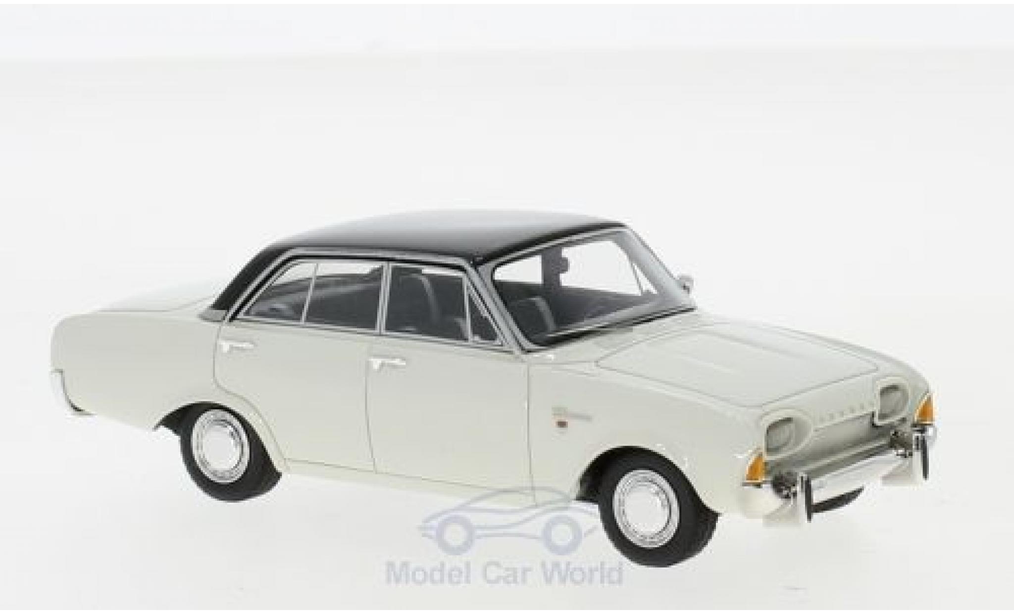 Ford Taunus 1/43 Neo 17m (P3) wit/zwart 1960 modelauto