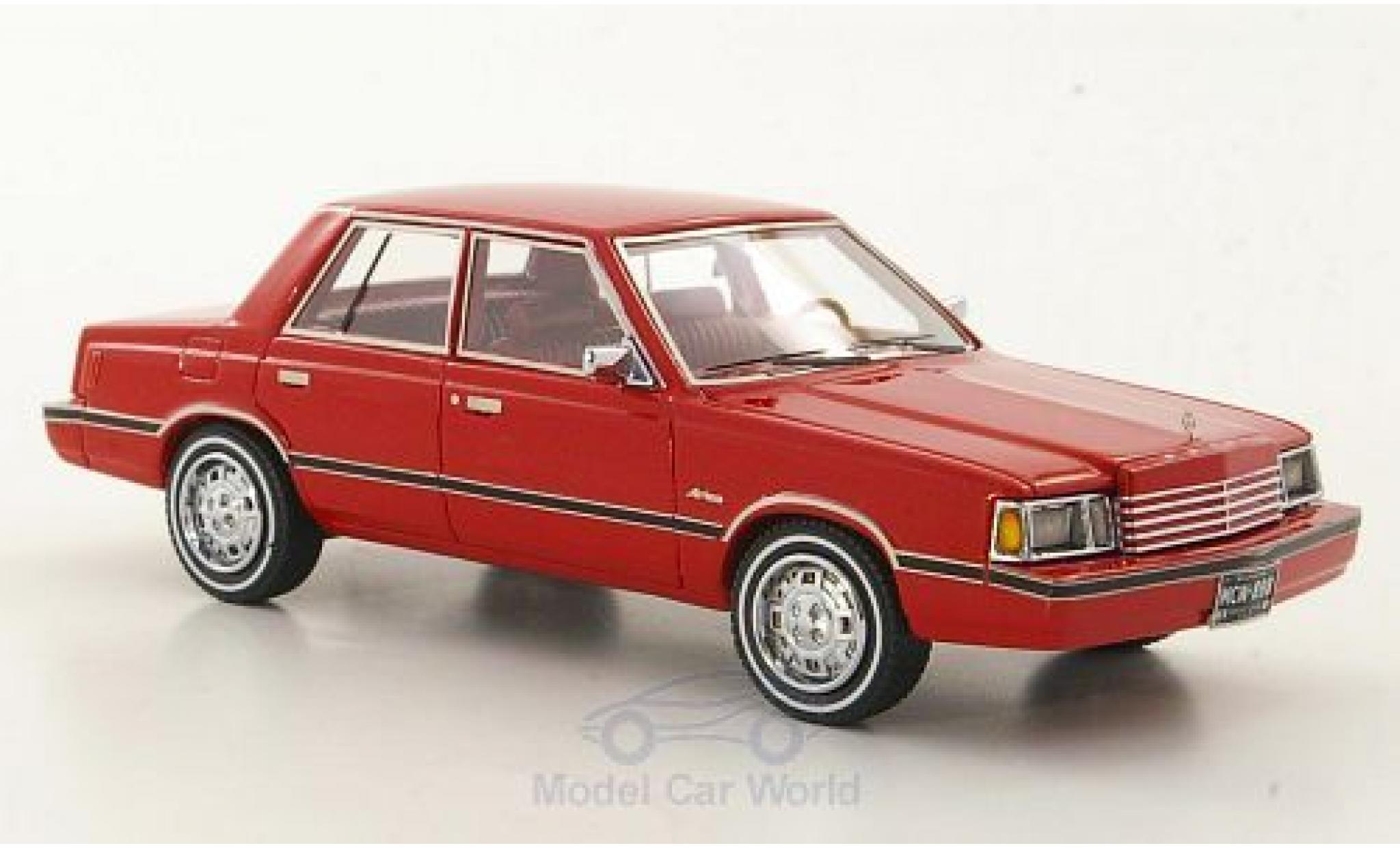 Dodge Aries 1/43 Neo rood 1983 (K-Car) modelauto
