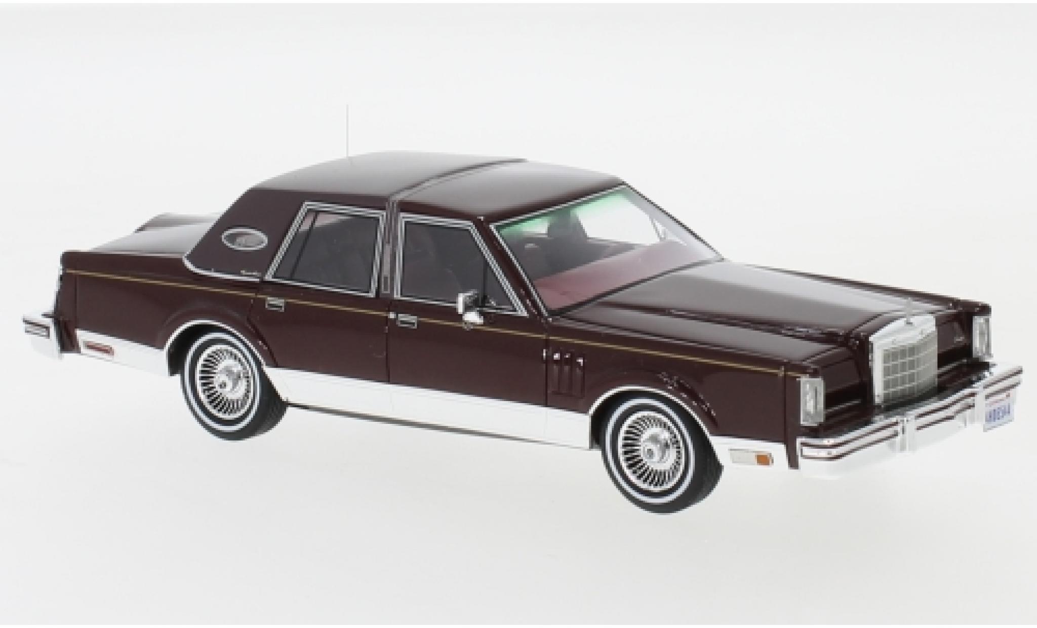 Lincoln Continental 1/43 Neo Mark VI Signature Series metallic rood 1980 modelauto