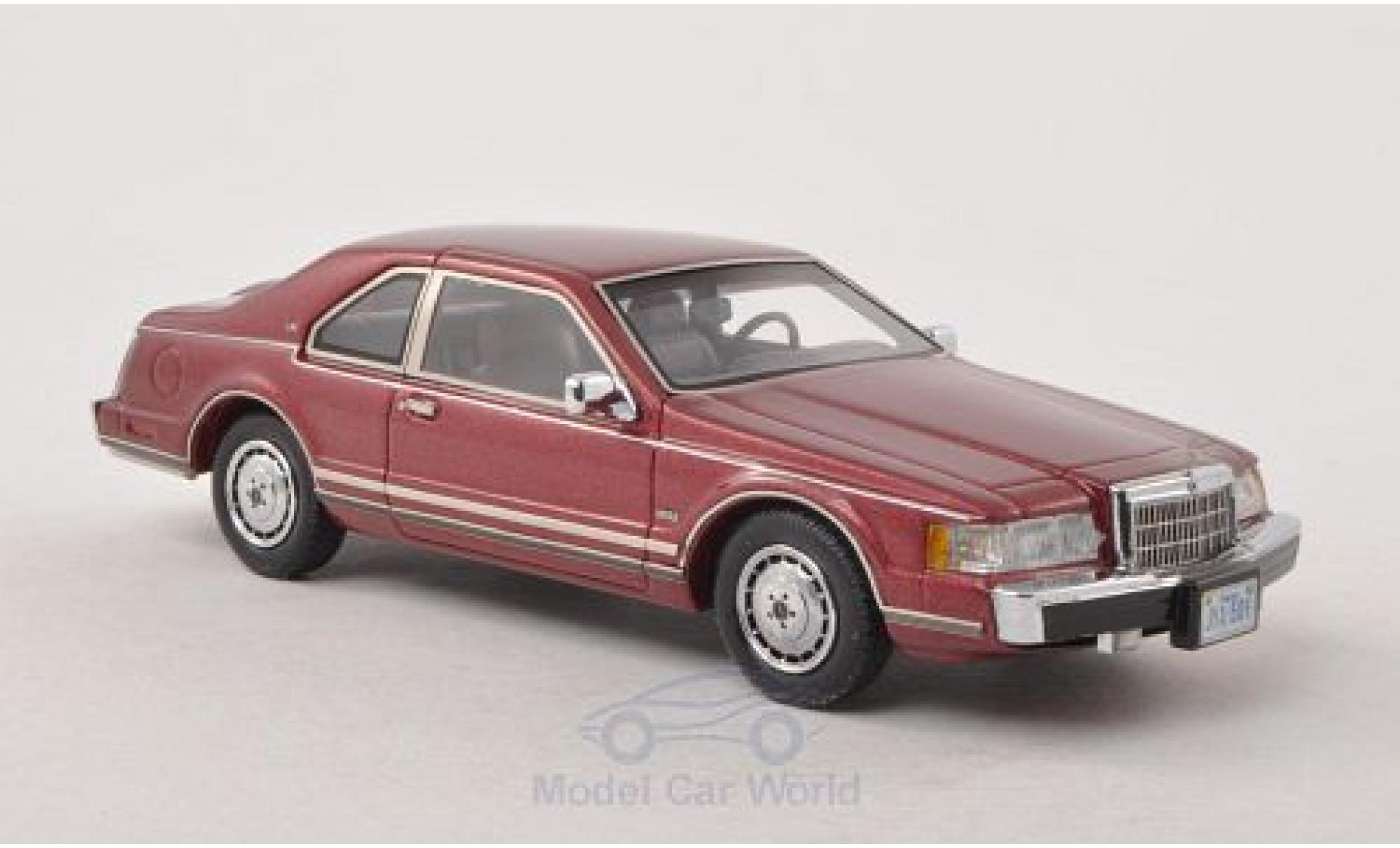 Lincoln Continental 1/43 Neo Mark VII LSC metallic rood 1984 modelauto
