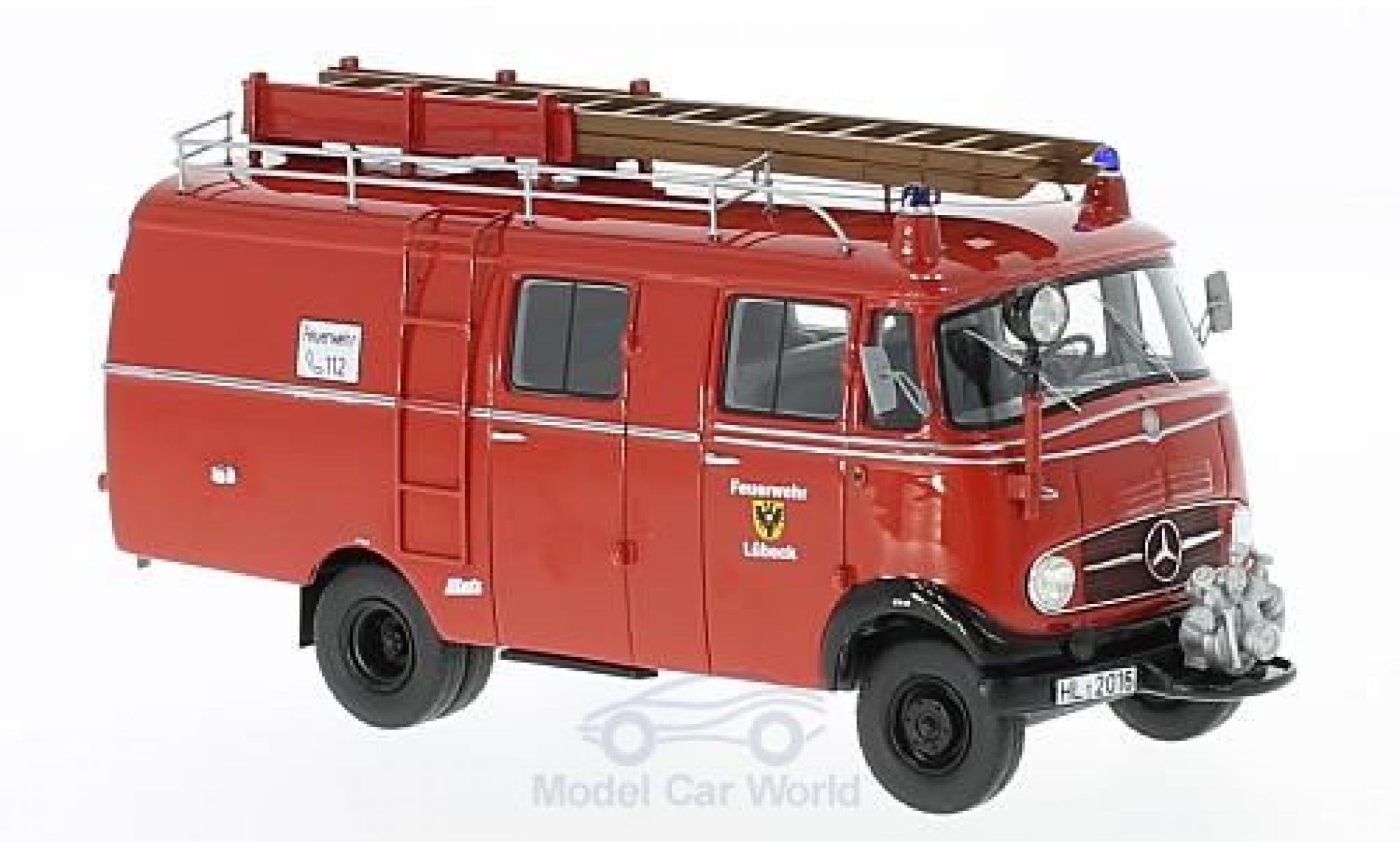 Mercedes L319 1/43 Neo Brandweer L&uuml;beck 1961 Bestelwagen modelauto
