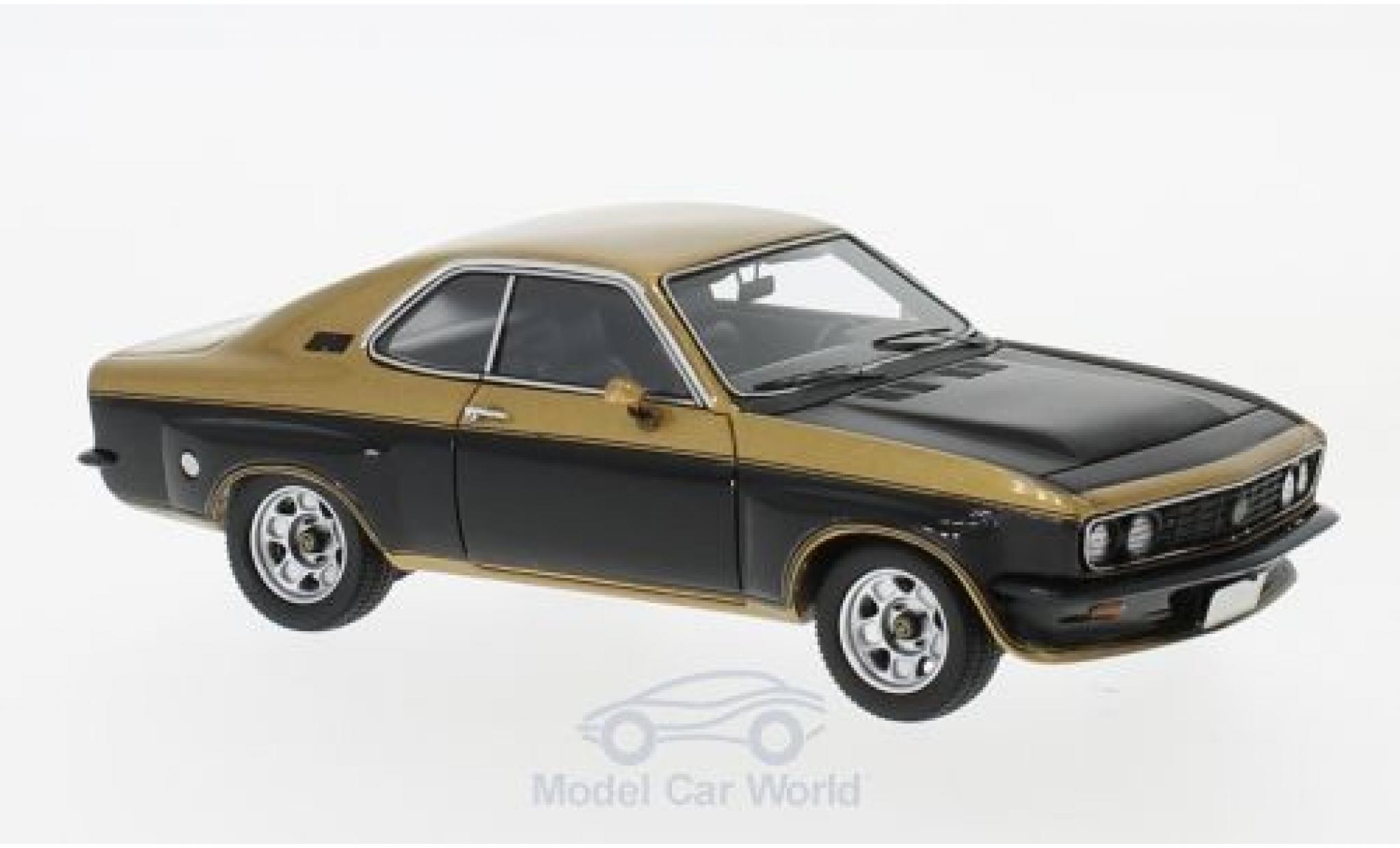 Opel Manta A 1/43 Neo TE 2800 gold/zwart 1974 modelauto