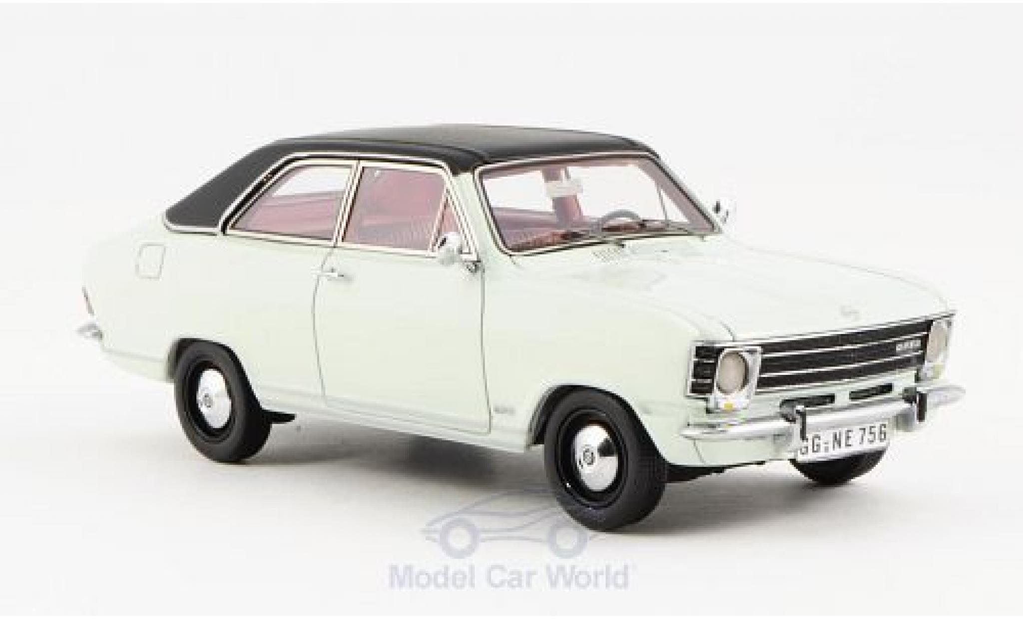 Opel Olympia 1/43 Neo A LS wit/matt-zwart 1970 2-T&uuml;rer modelauto