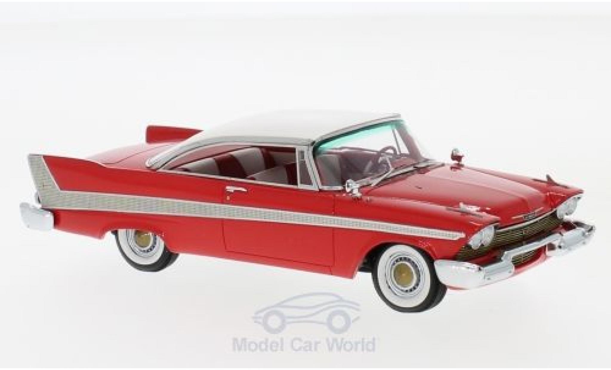 Plymouth Fury 1/43 Neo Hardtop rood/wit 1958 modelauto