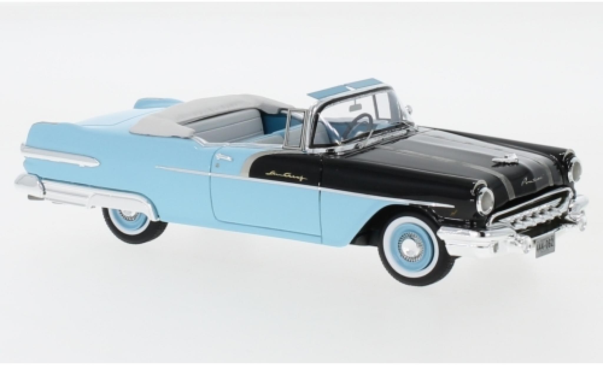 Pontiac Star Chief 1/43 Neo Cabriolet zwart/blauw 1956 modelauto